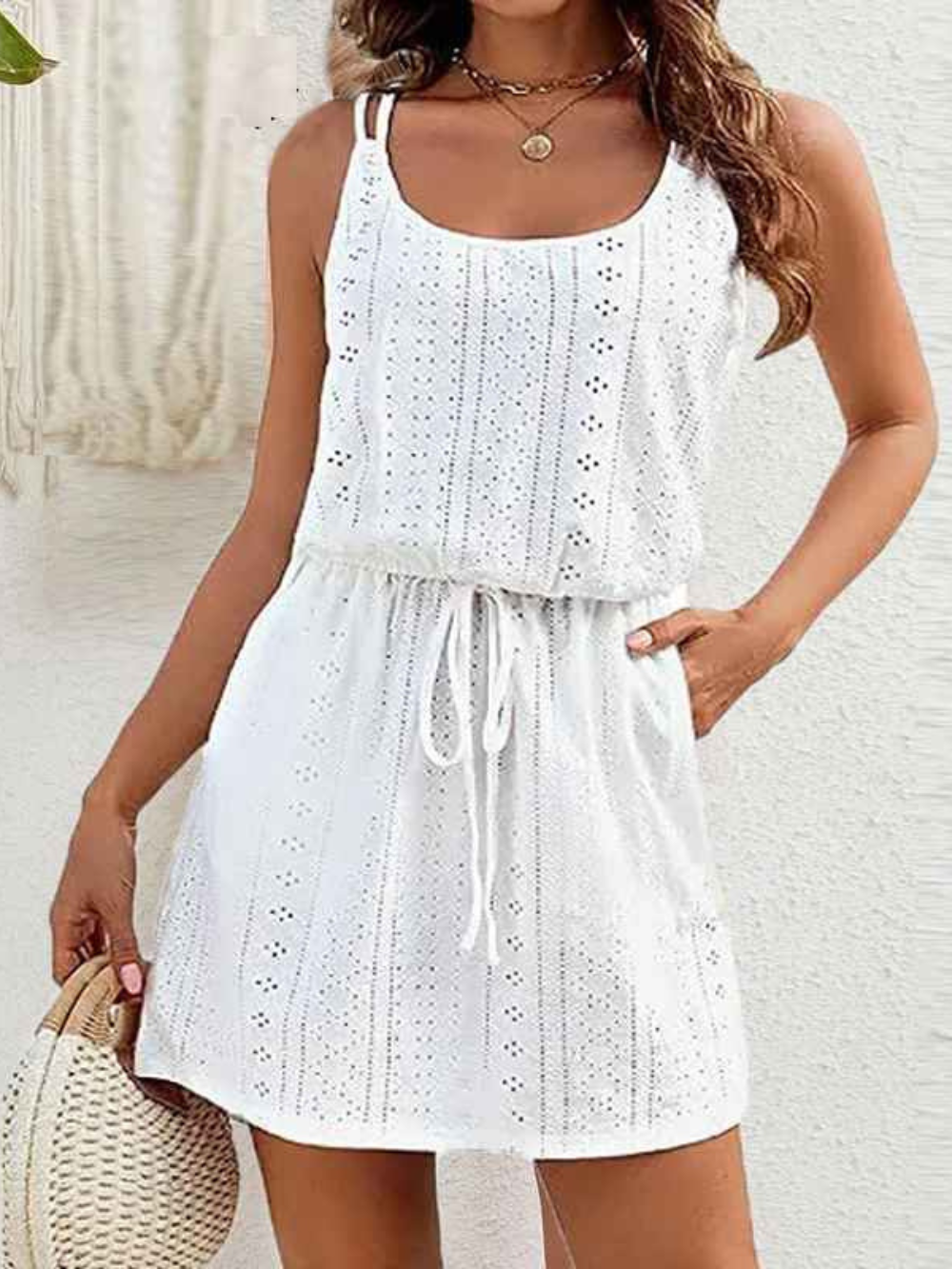 Solvivra Coastal Breeze Drawstring Dress