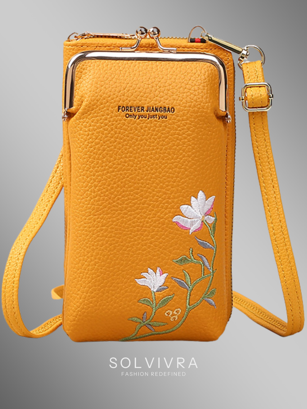 Solvivra Bloom Lock Embroidered Phone Crossbody
