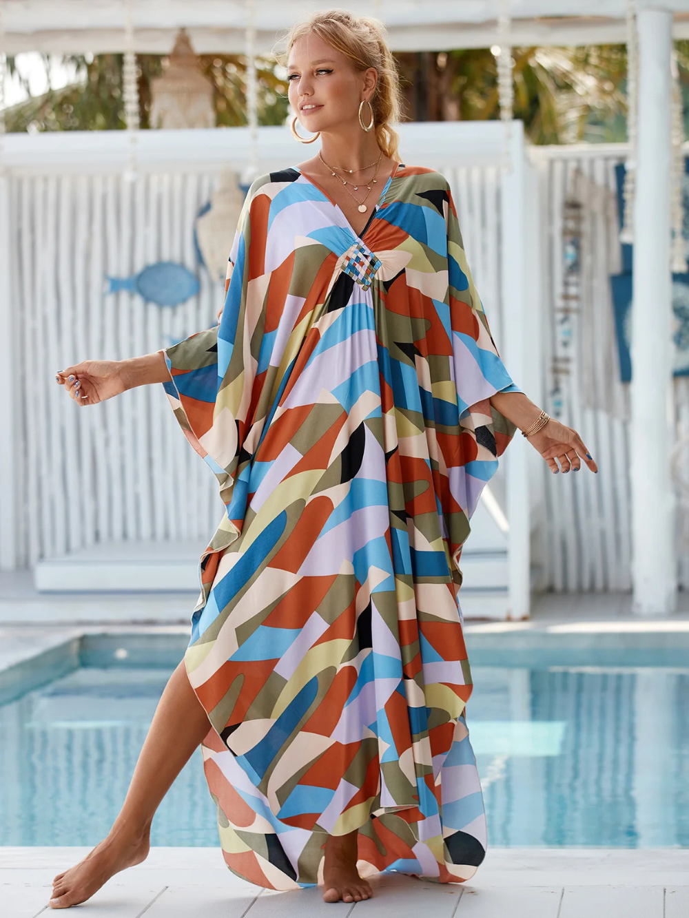 Solvivra Kaftan Dress Swimsuit Coverup