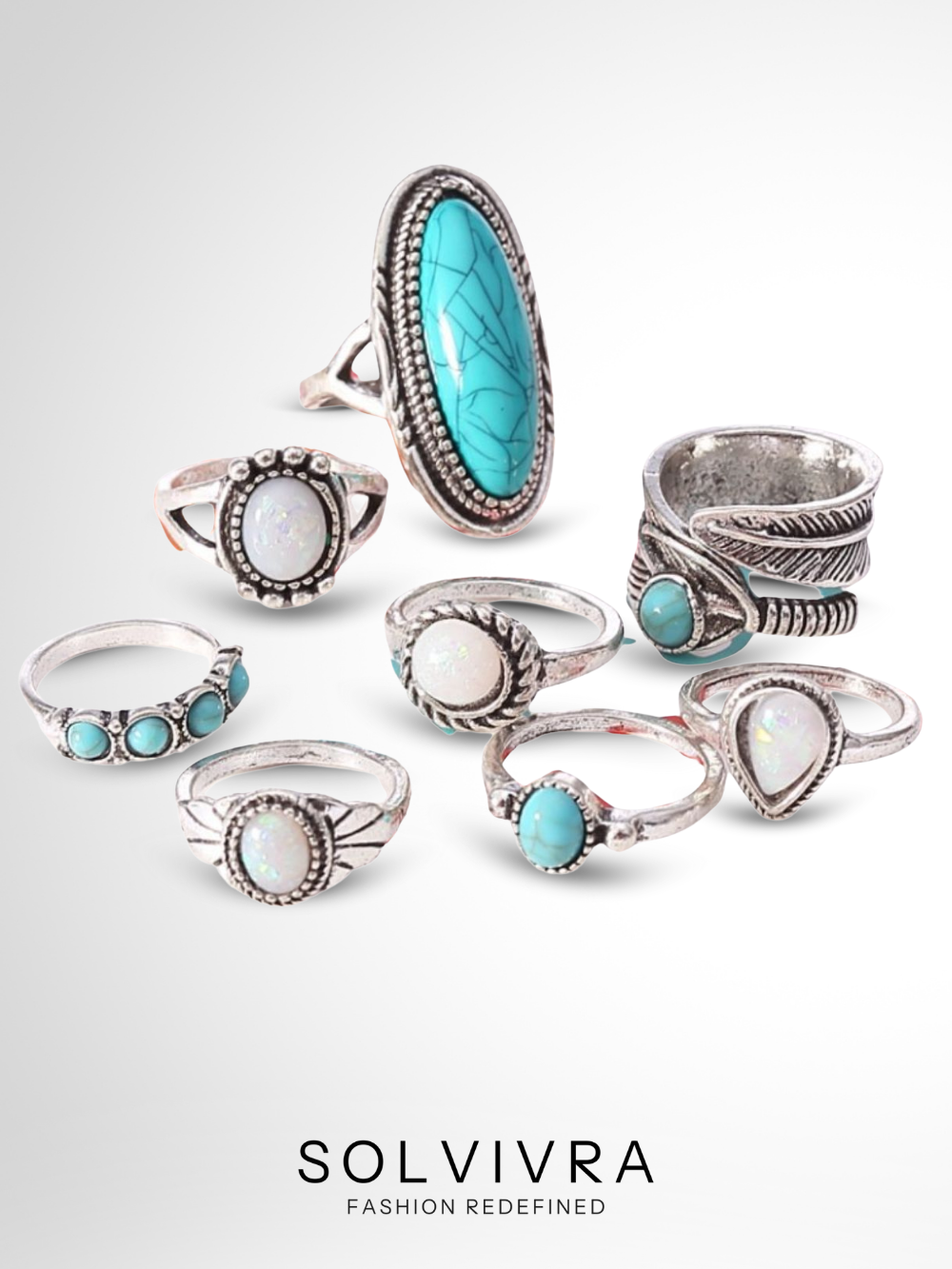 Solvivra Mystic Meadow Ring Set