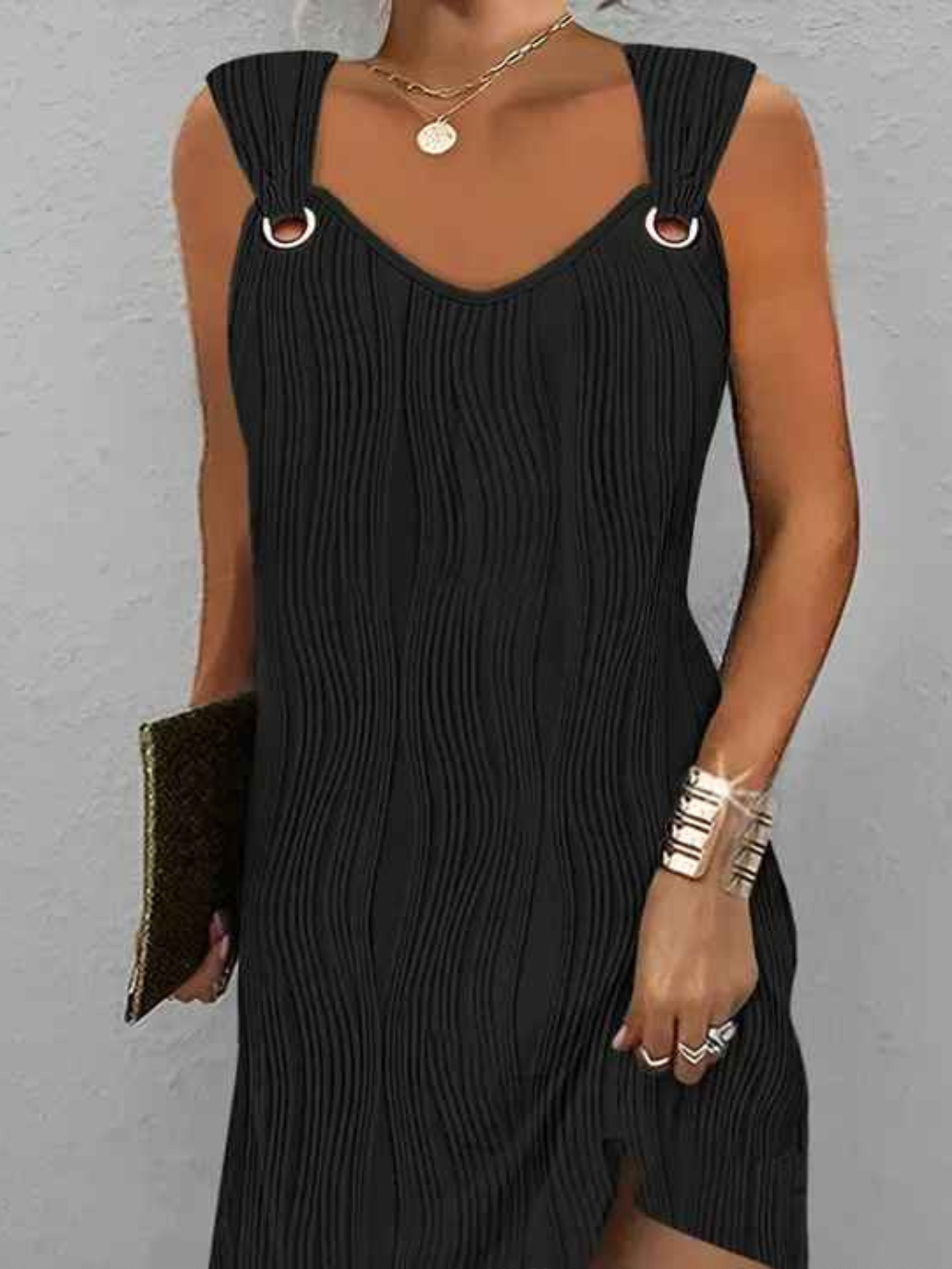 Solvivra Wavy Allure Luxe Mini Dress