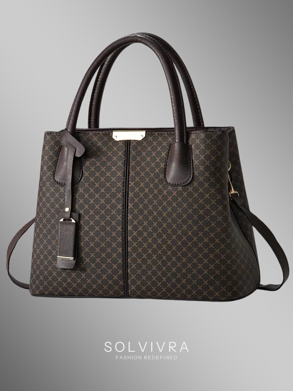 Solvivra Luxe Grid Signature Tote