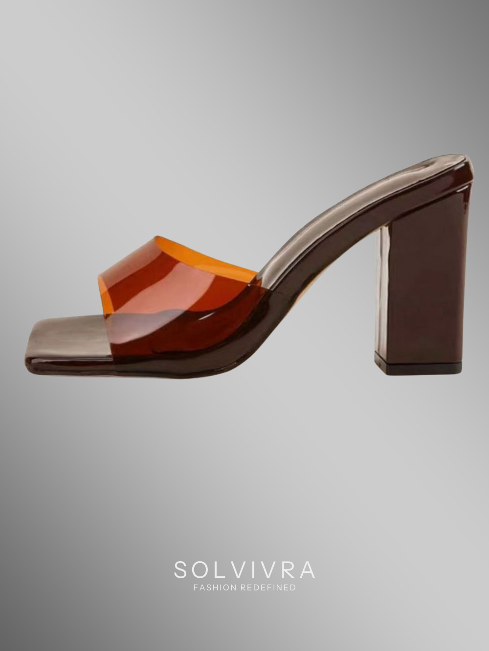 Solvivra Lucent Step Block Heel Sandals