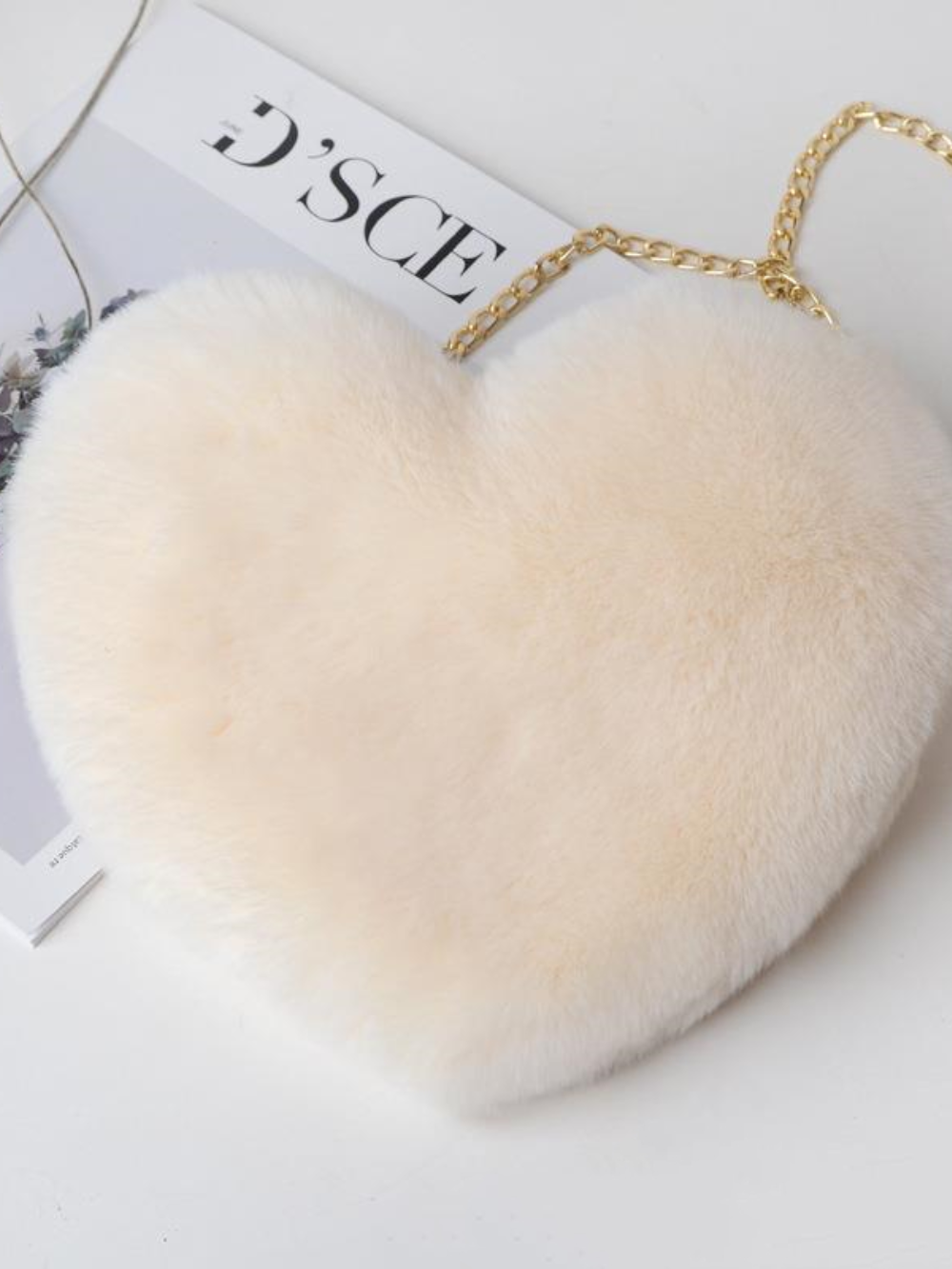 Solvivra Plush Heart Shoulder Bag