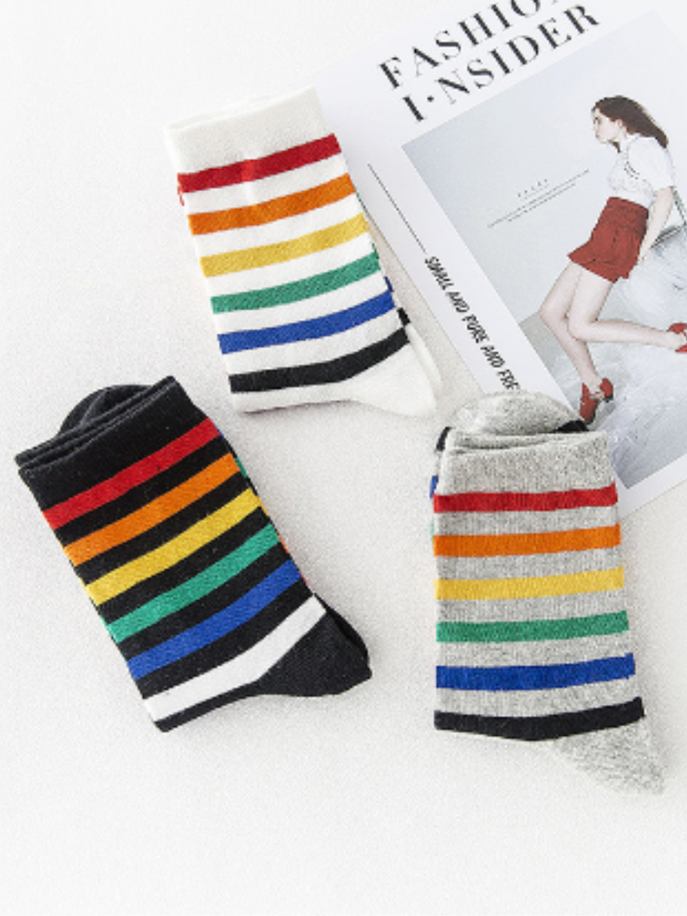 Solvivra Candy Stripe High Socks