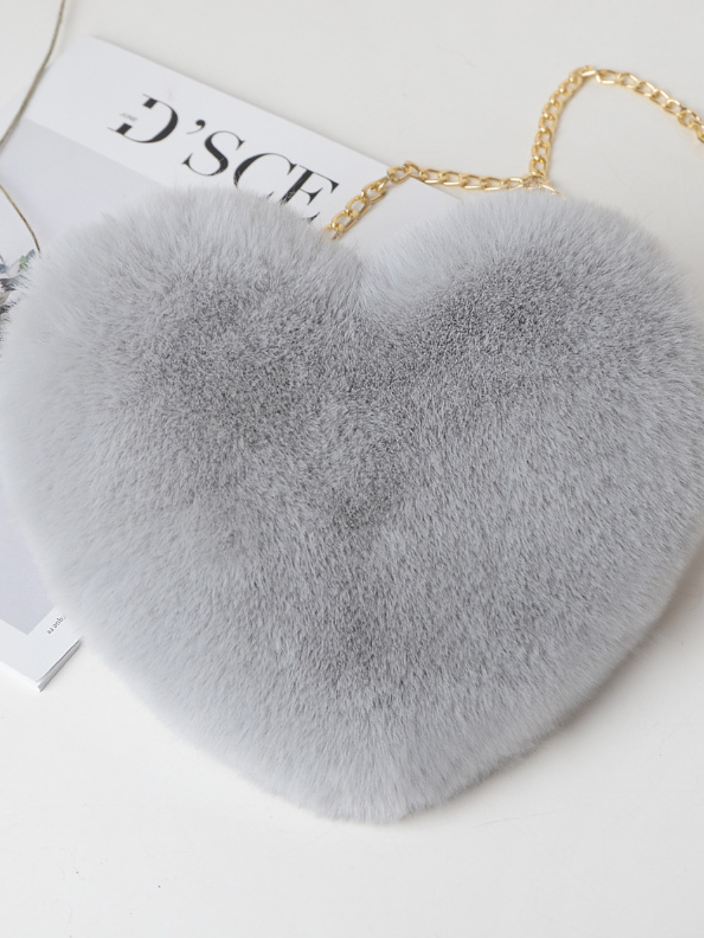Solvivra Plush Heart Shoulder Bag