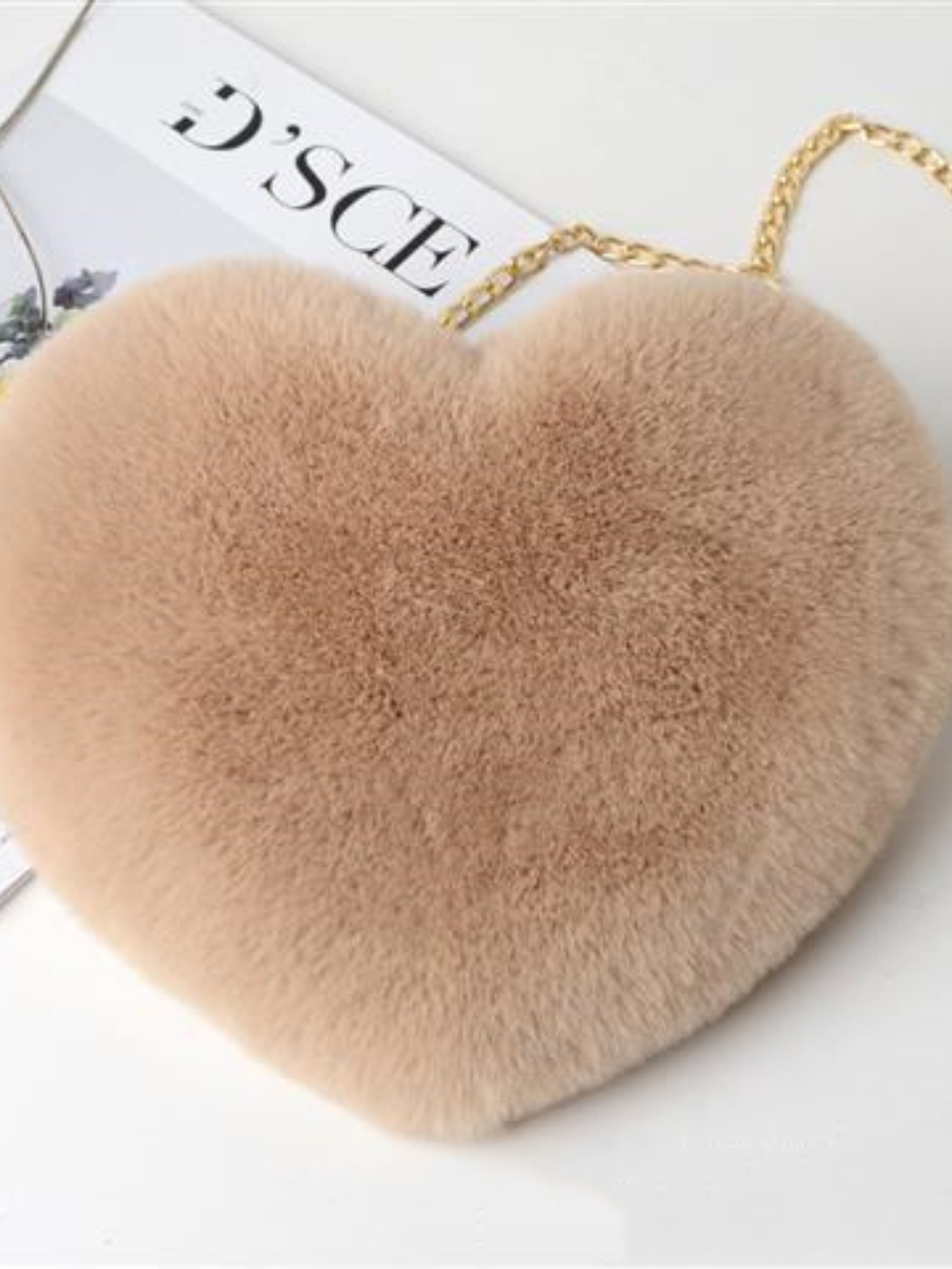 Solvivra Plush Heart Shoulder Bag