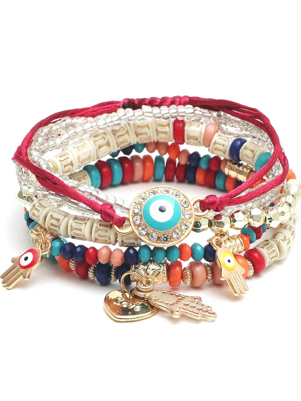 Solvivra Boho Charm Bracelet - 6Pcs/Set
