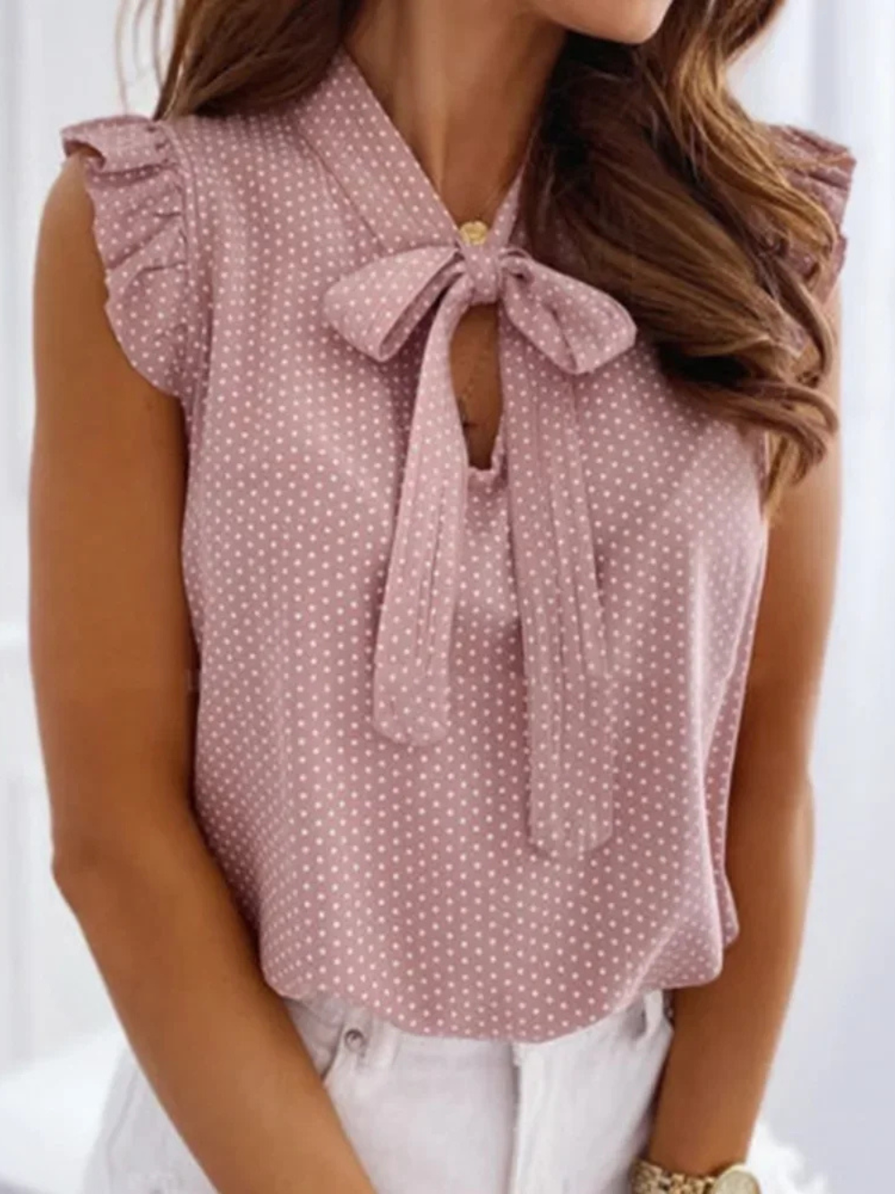 Solvivra Sleeveless Ruffle Top