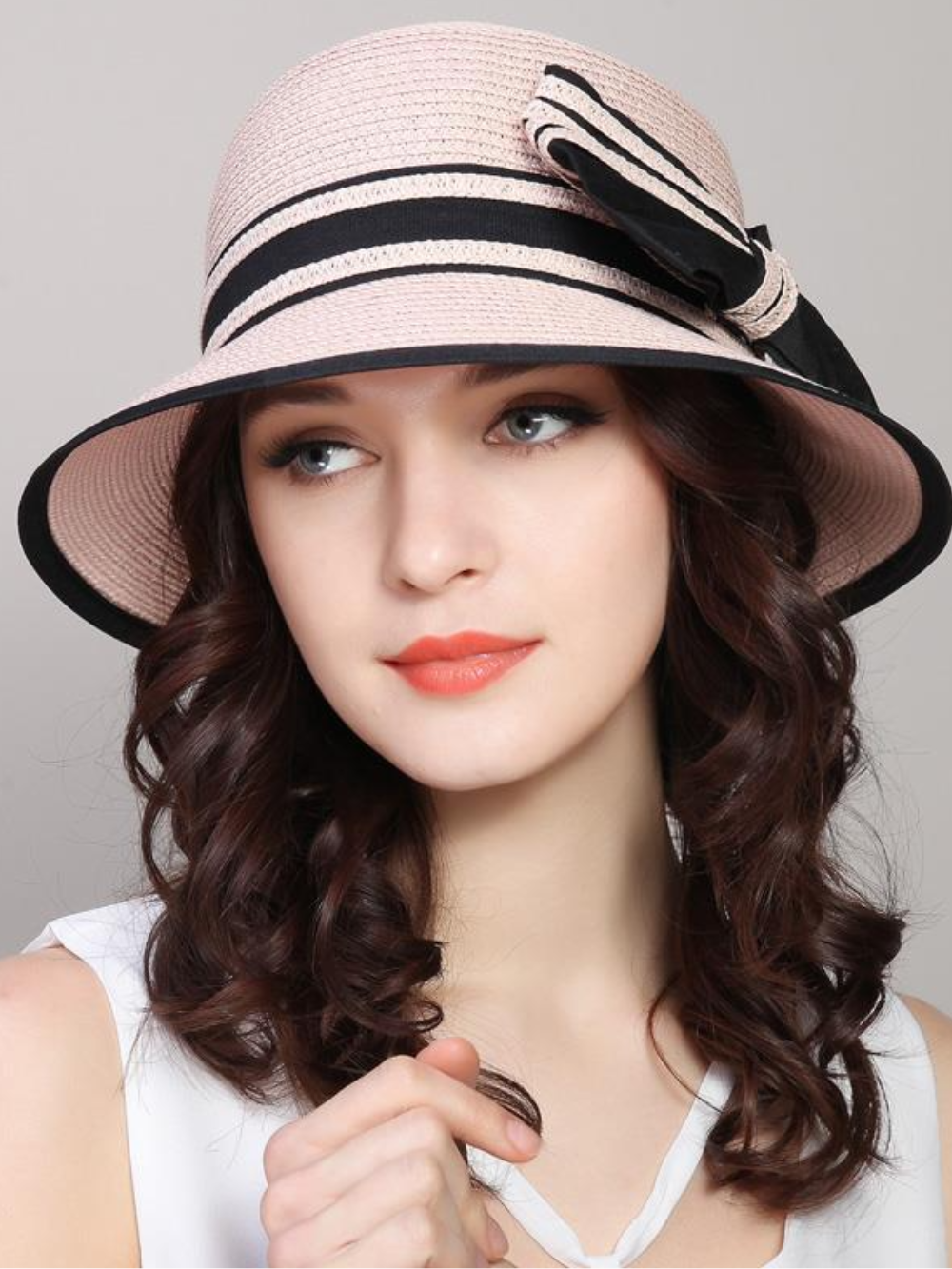 Solvivra Straw and Bow Bucket Hat
