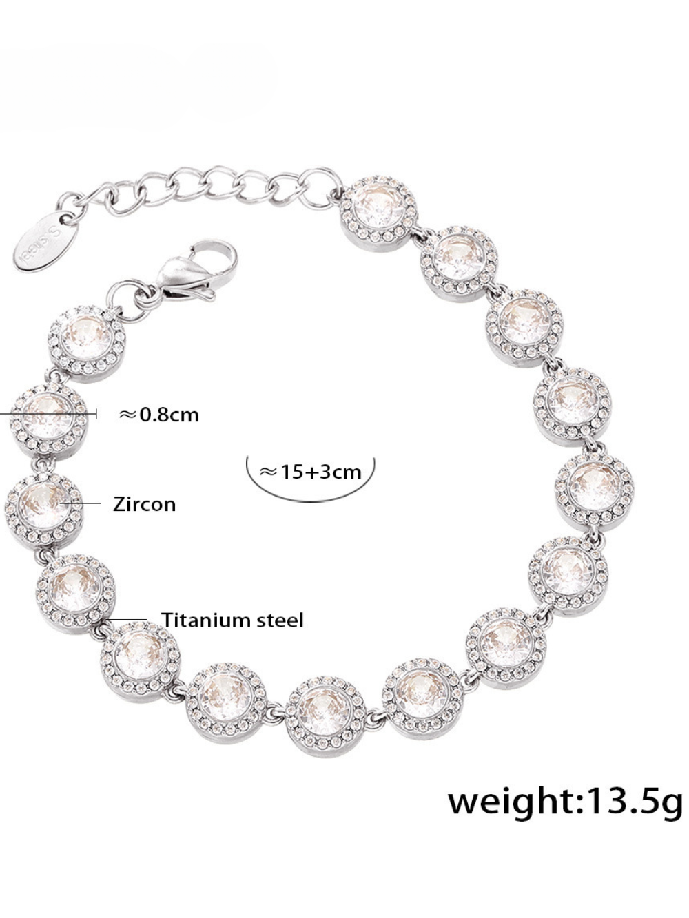 Solvivra Zircon Stitching Bracelet