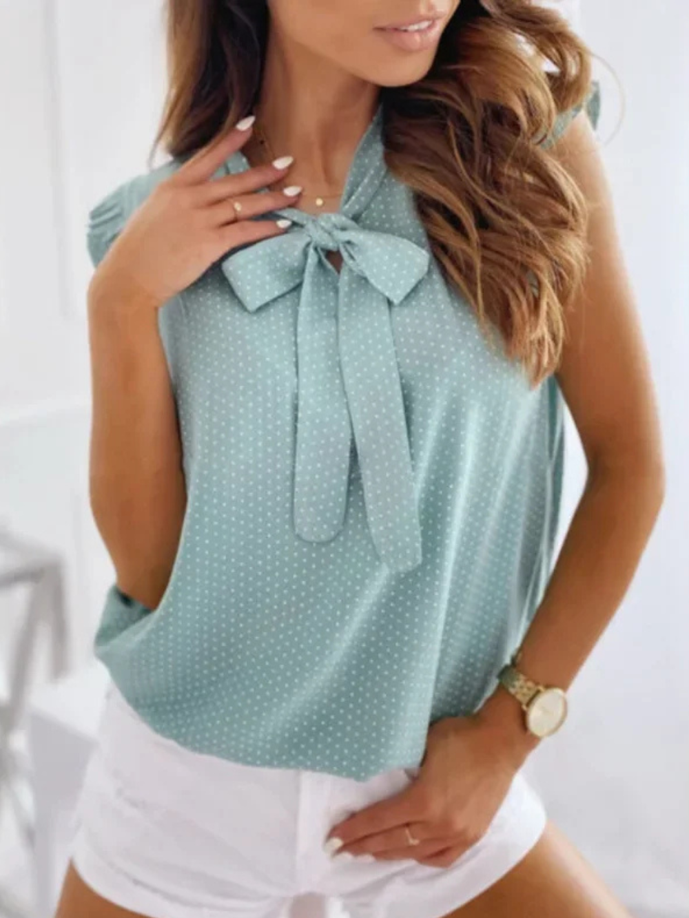 Solvivra Sleeveless Ruffle Top