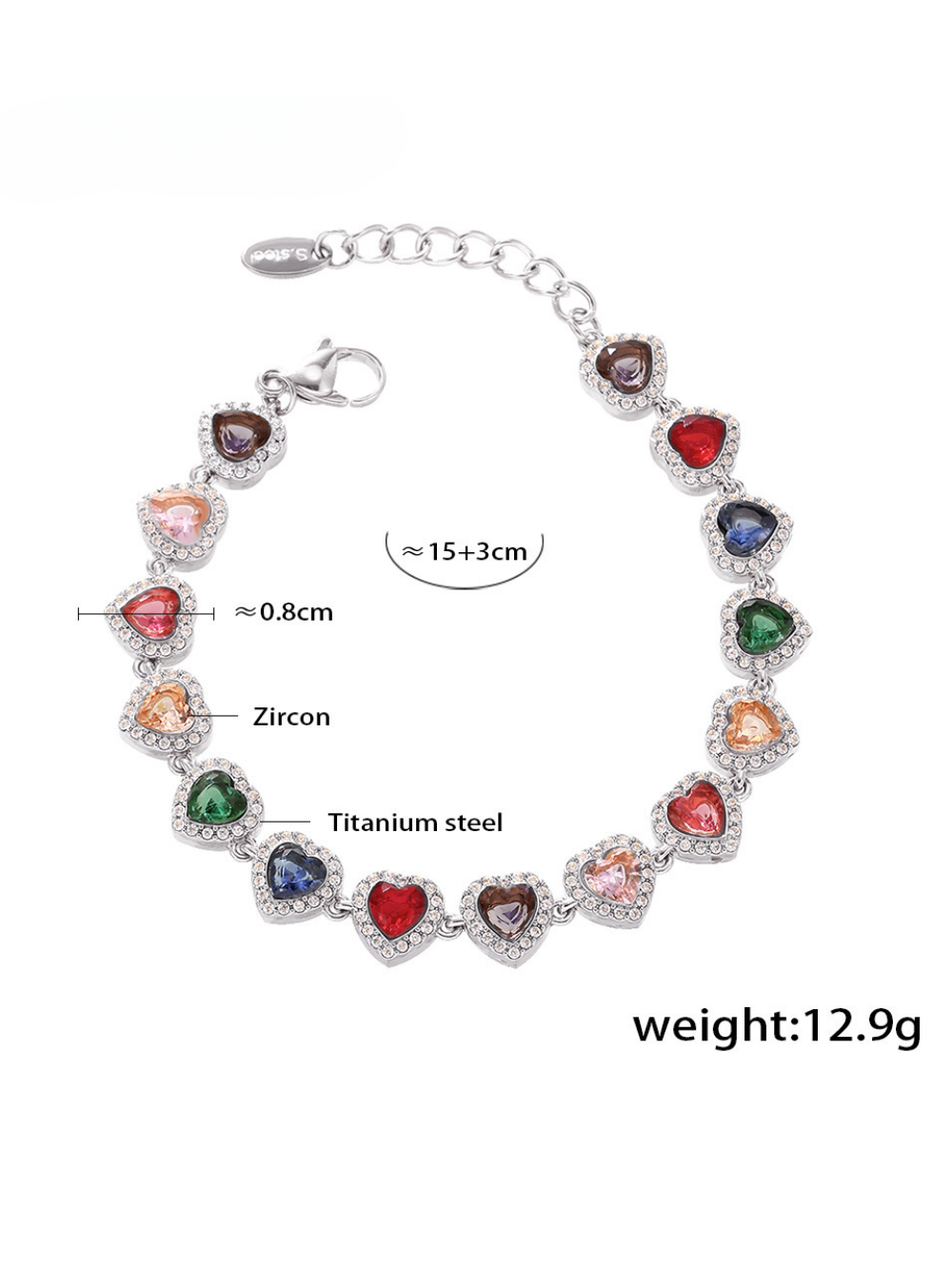 Solvivra Zircon Stitching Bracelet