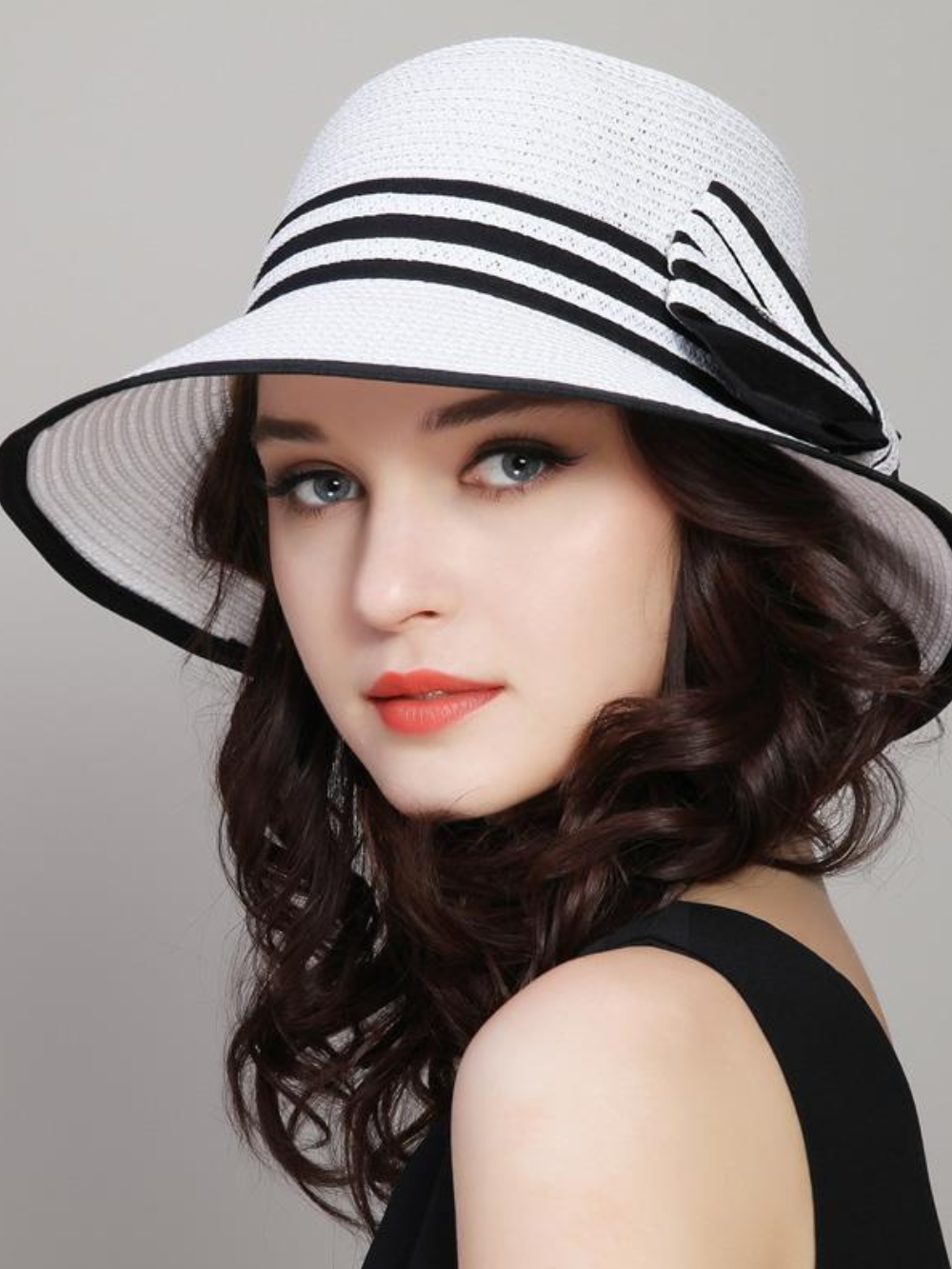 Solvivra Straw and Bow Bucket Hat