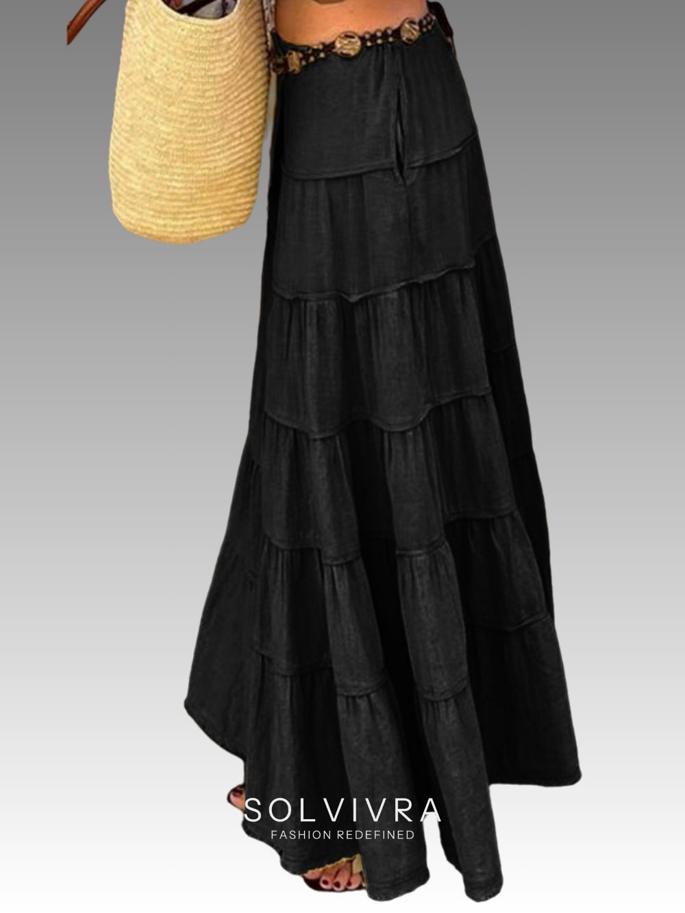 Solvivra Drawn to Drape Maxi Skirt