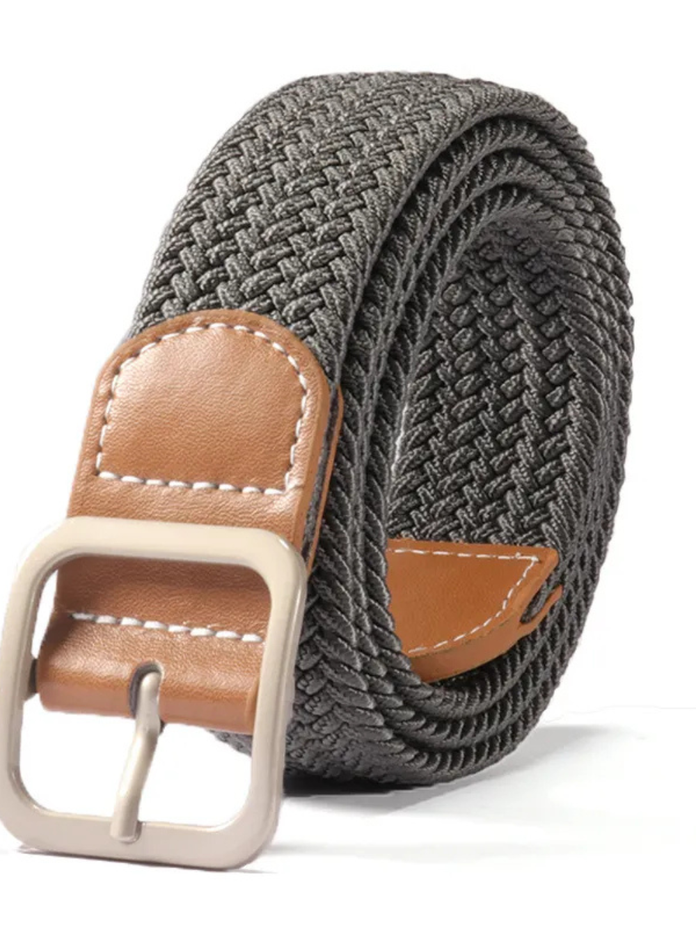 Solvivra Square Chic Braided Canvas Belt