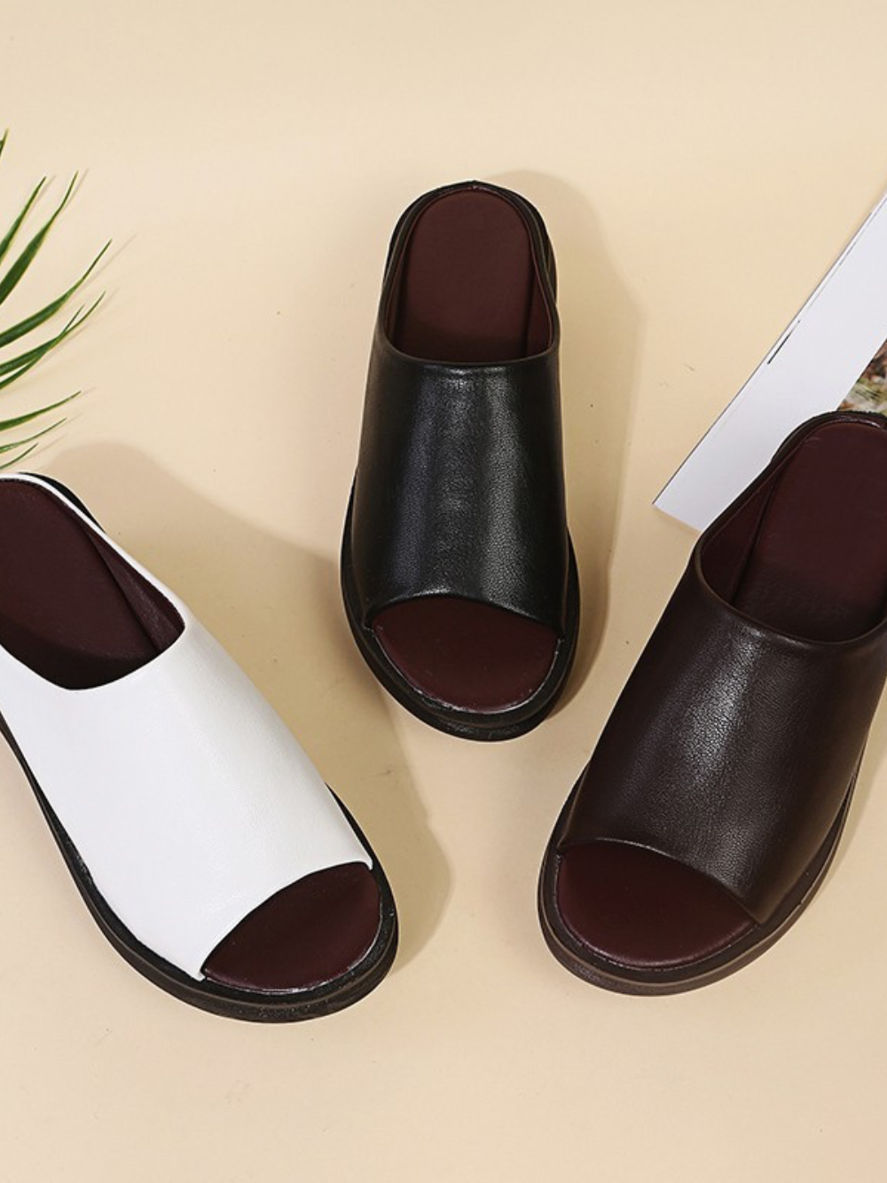Solvivra Peep Toe Wedge Sandal