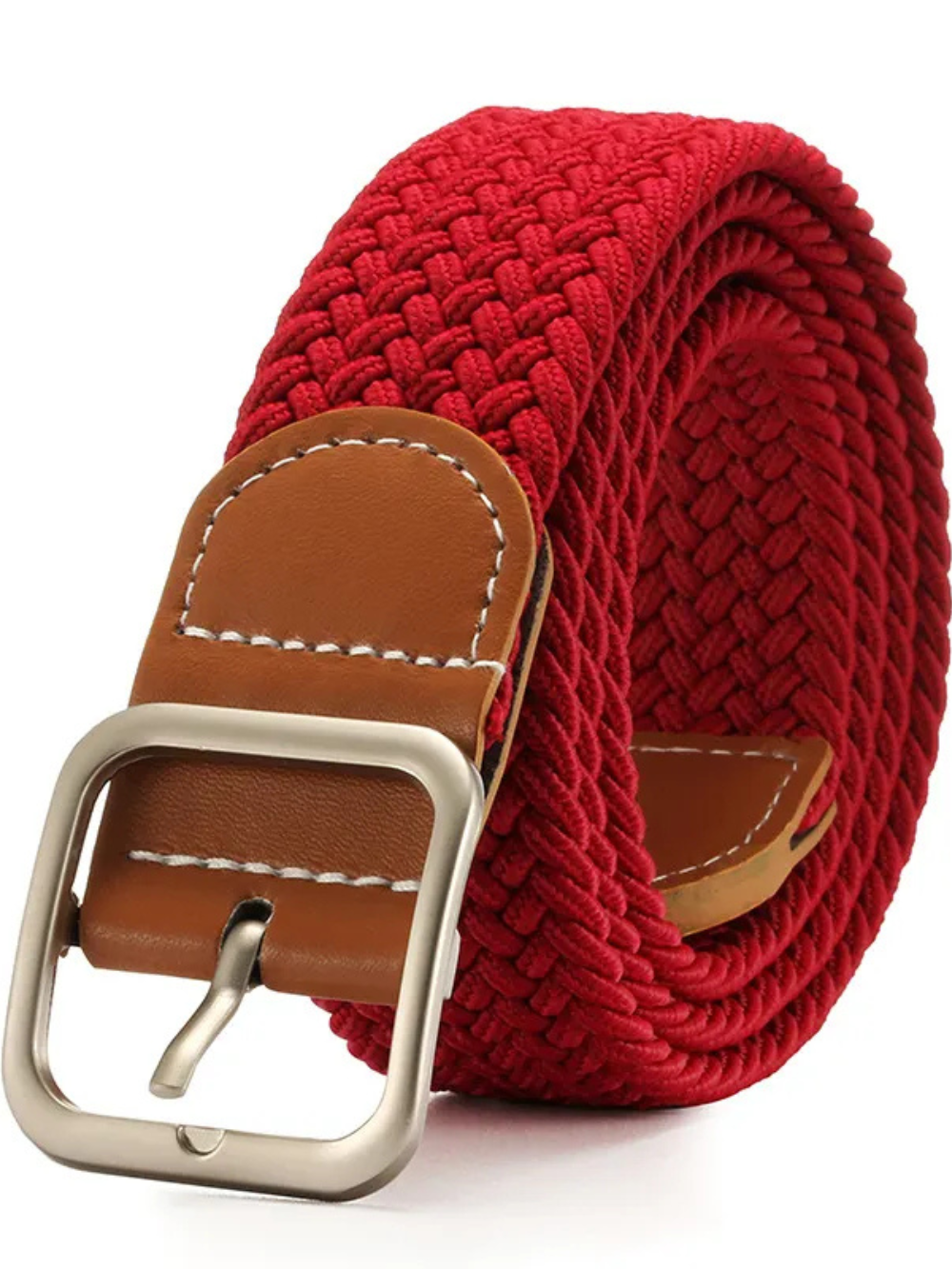 Solvivra Square Chic Braided Canvas Belt