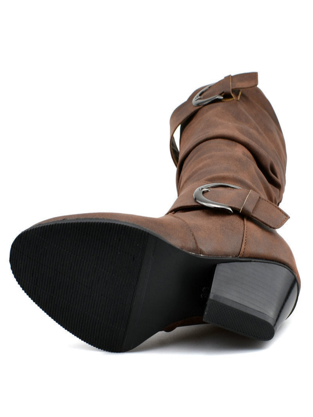 Solvivra Buckled Empire Round Toe Boots