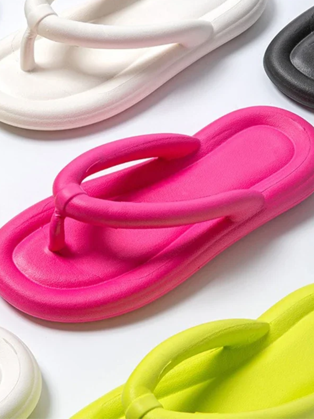 Solvivra Soft Candy-Colored Flip Flops