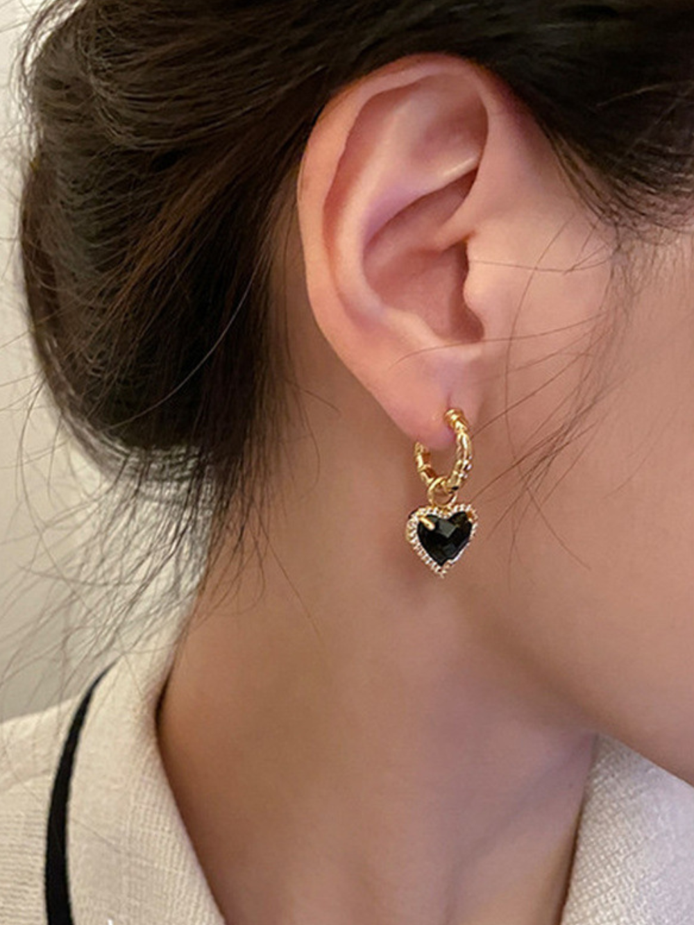 Solvivra Amoura Black Zircon Earrings