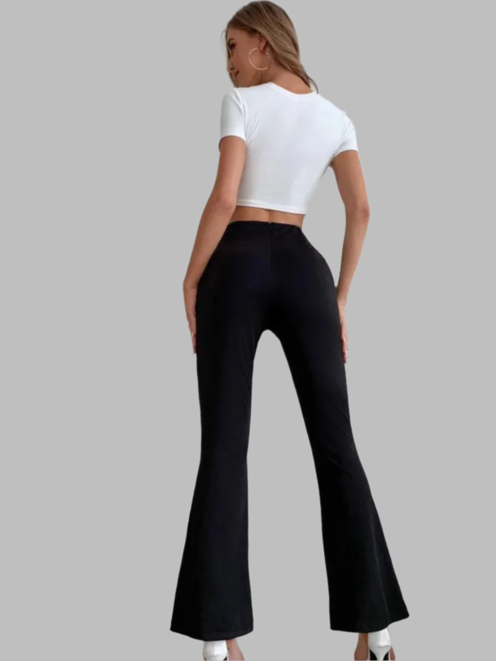 Solvivra Slit Flare Casual Pants