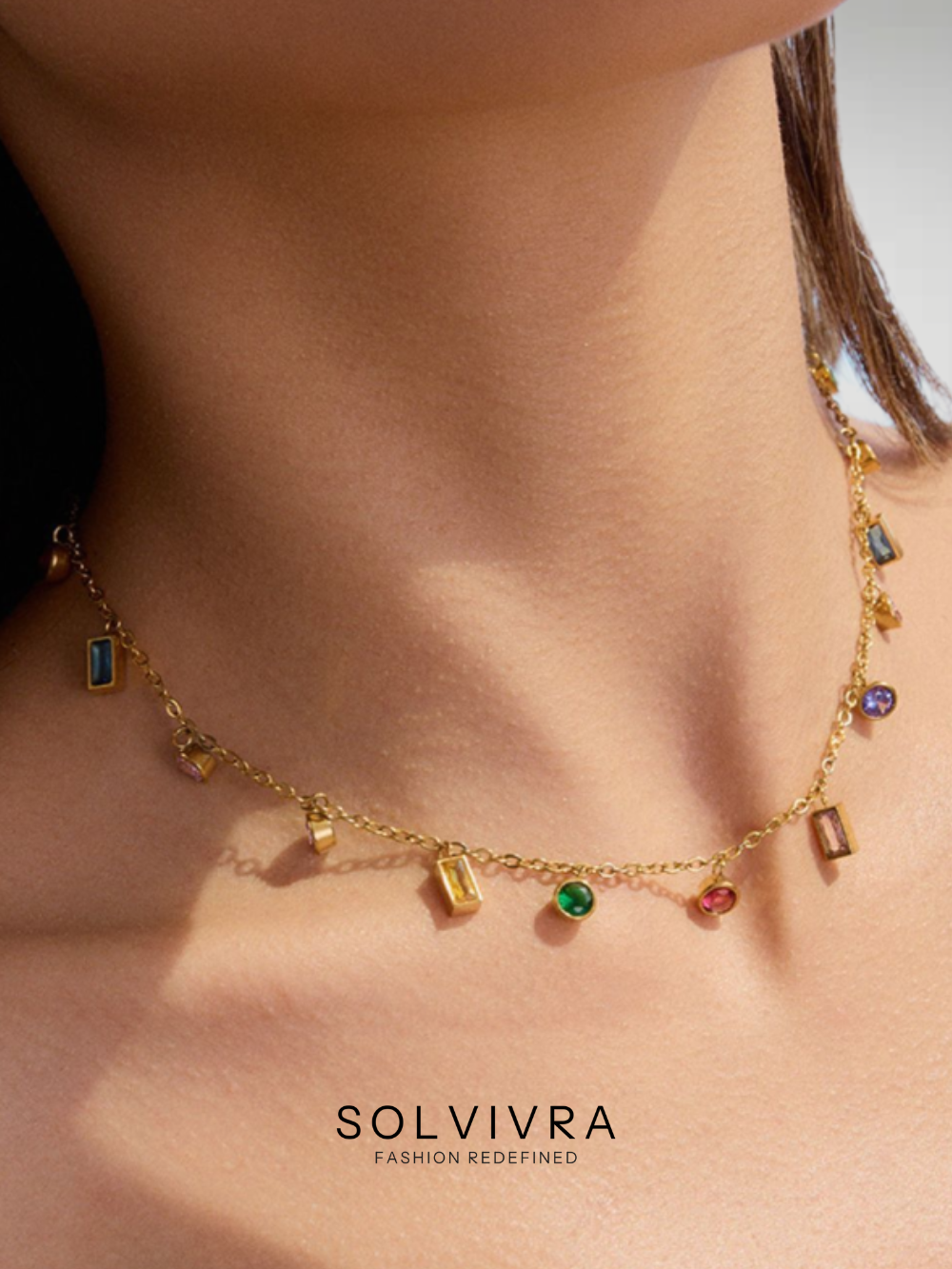 Solvivra Crystal Crown Necklace