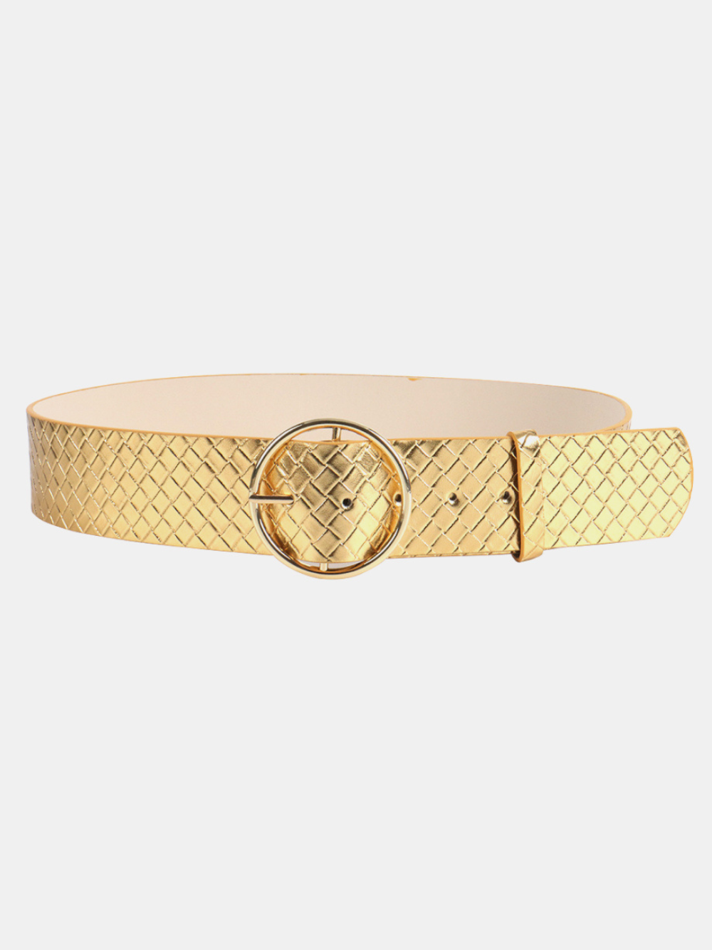 Solvivra Golden Dusk Circle Shape Buckle Belt