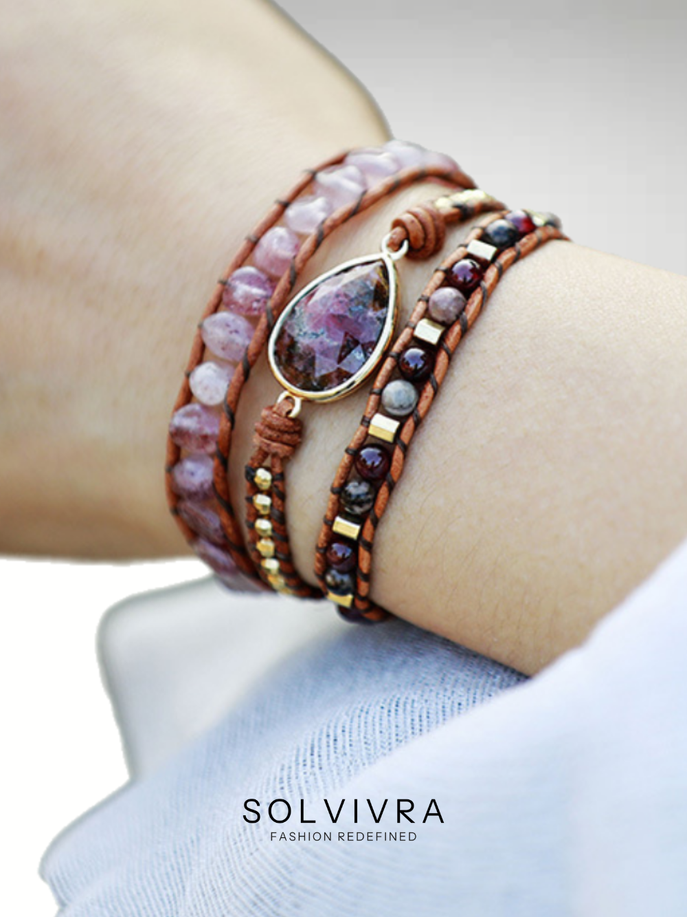 Natural Stone Layered Bracelet