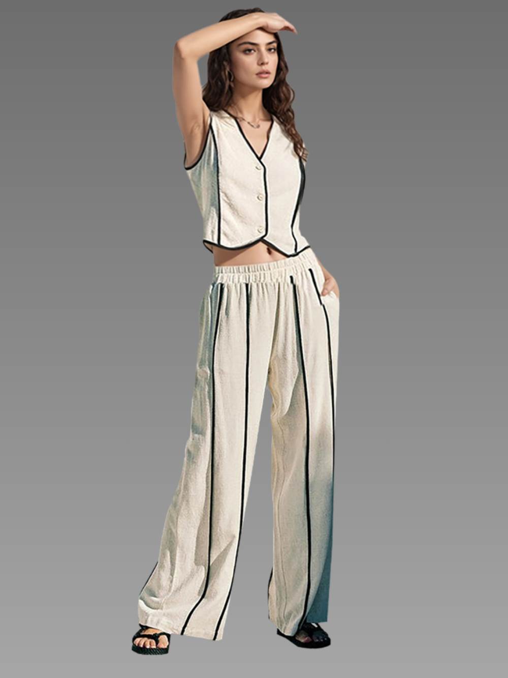 Solvivra Pin Me Perfect Vest and Pants Set