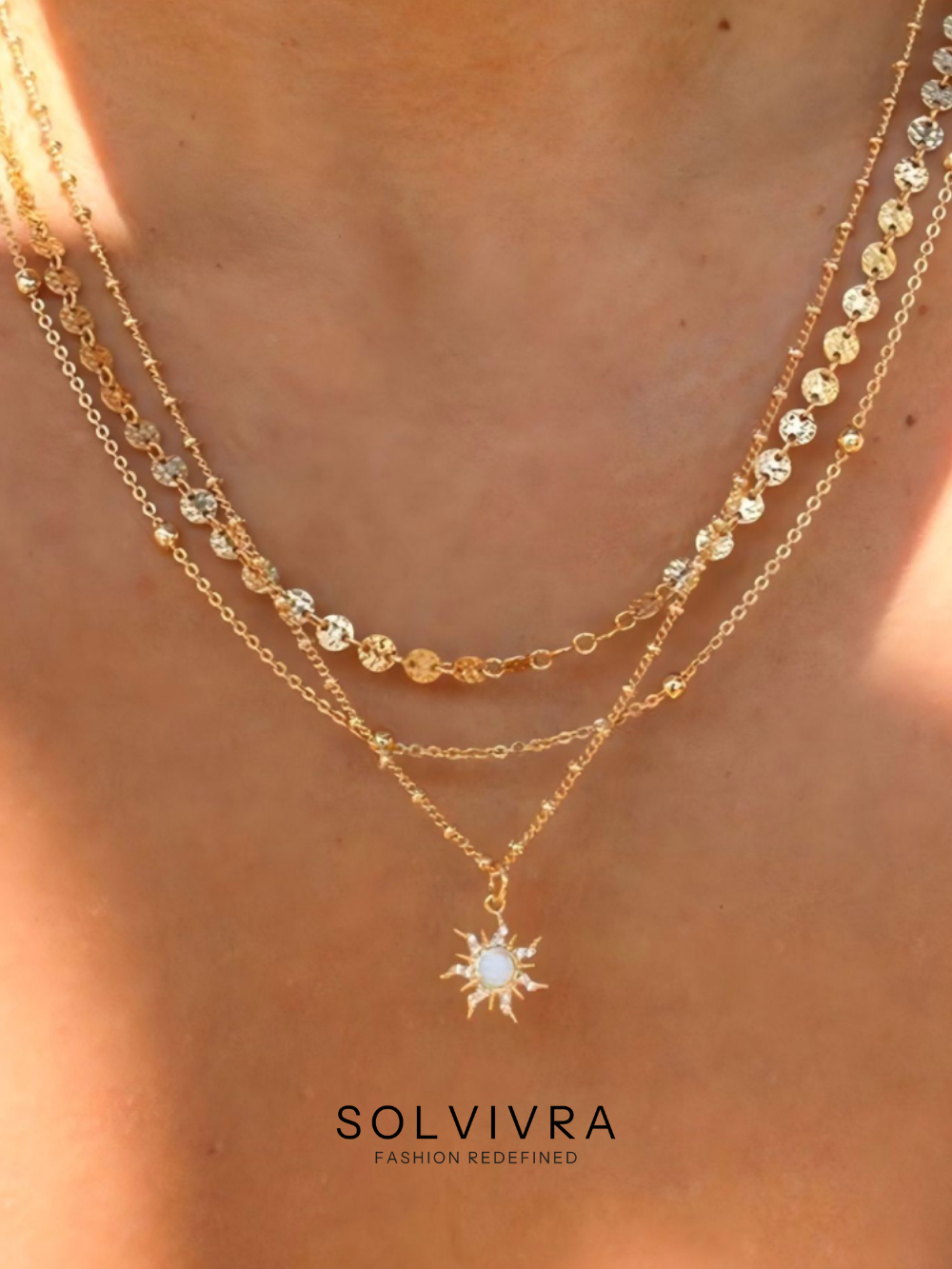 Solvivra Twinkle Trails Layered Necklace