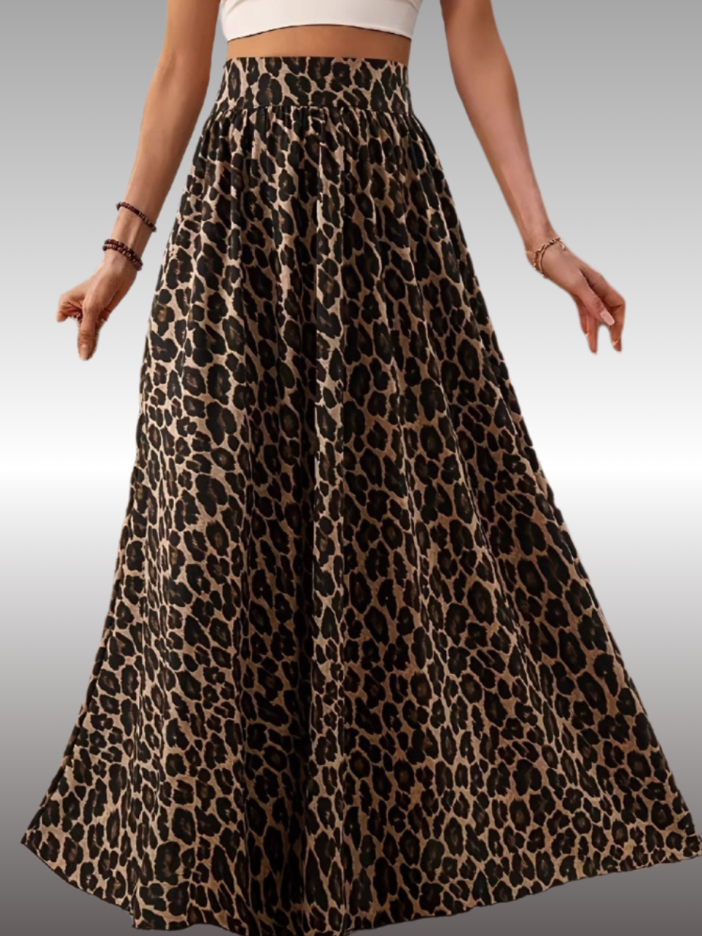 Solvivra Leopard Lily Maxi Skirt