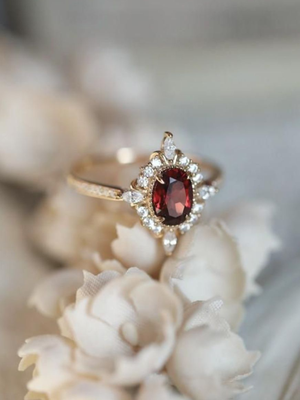 Solvivra Crimson Crown Zircon Ring