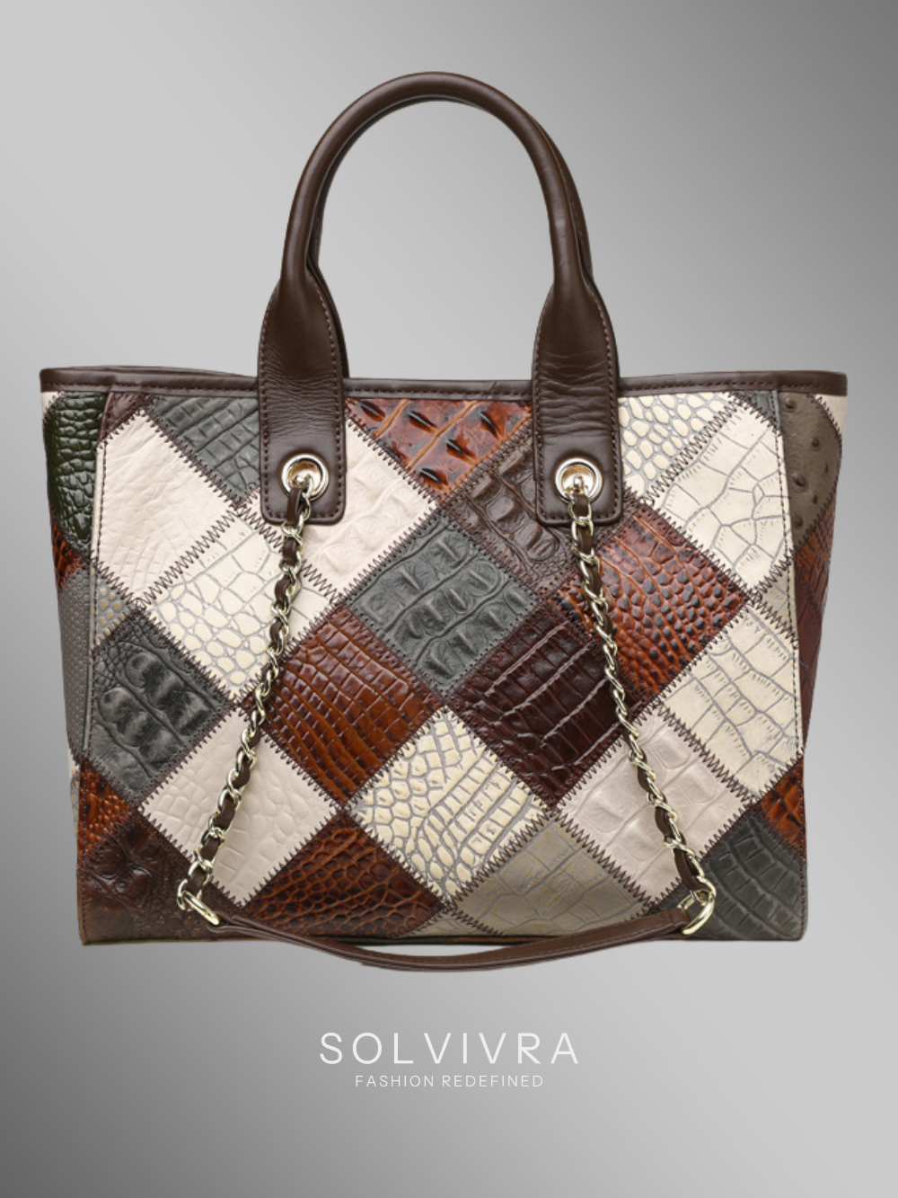 Solvivra Lux Leather Quilt Bag