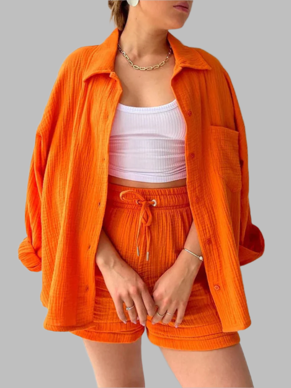 Solvivra Ruched Casual Chic Comfort Suit 