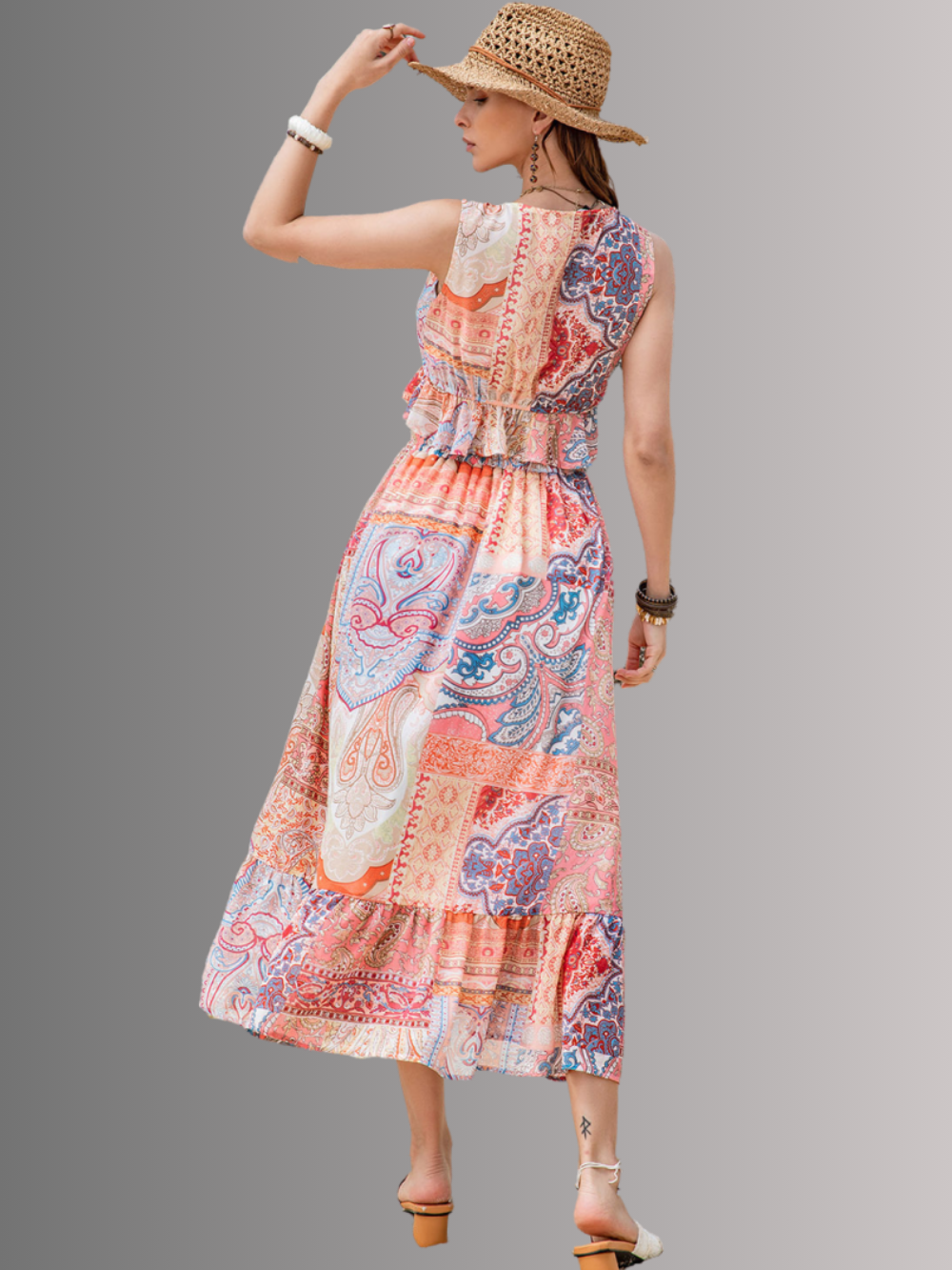 Solvivra Sunkissed Boheme Top and Midi Skirt Set
