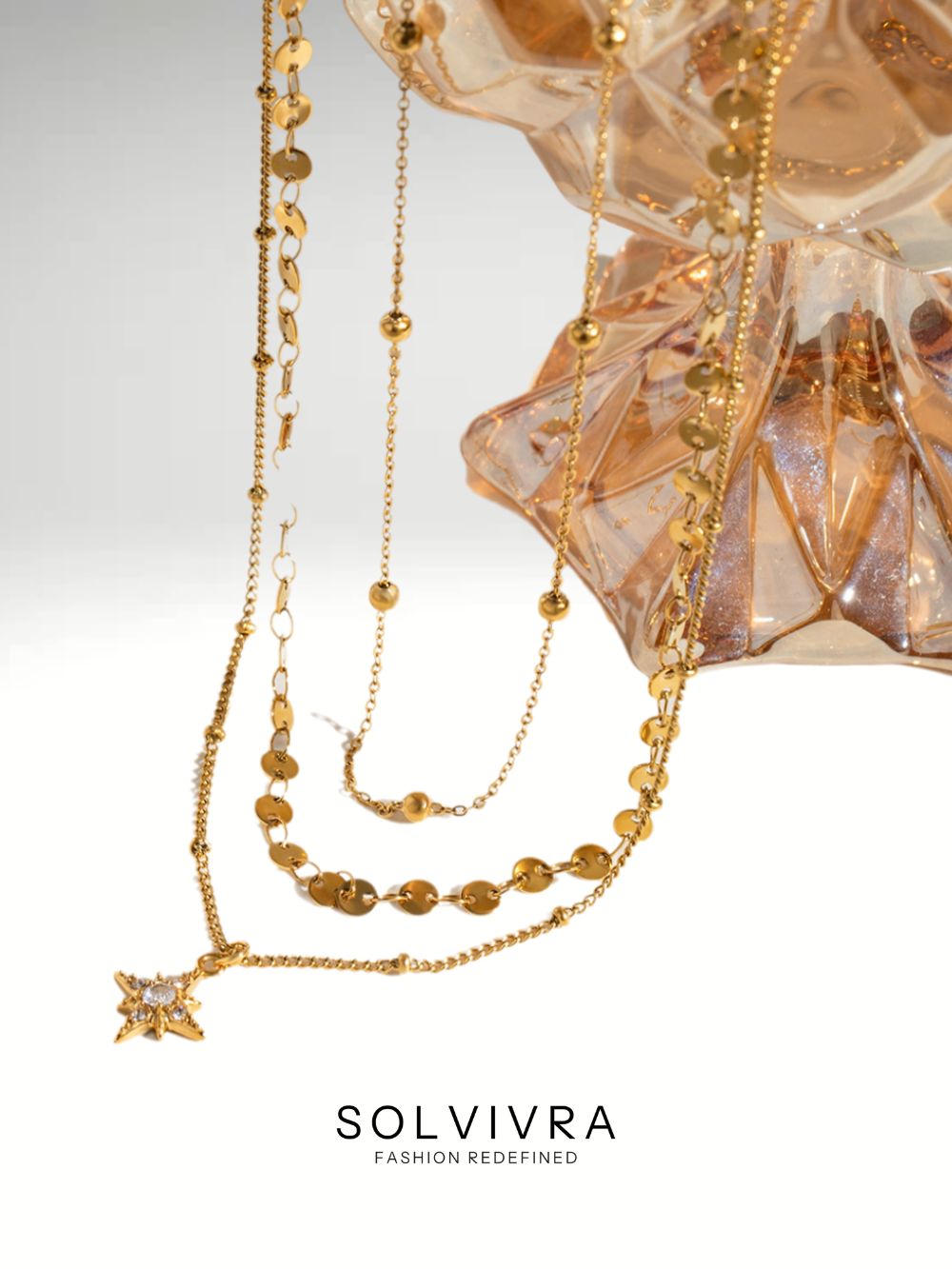 Solvivra Twinkle Trails Layered Necklace