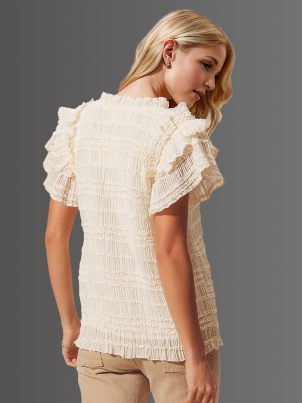 Solvivra Sway Belle Flounce Sleeve Top