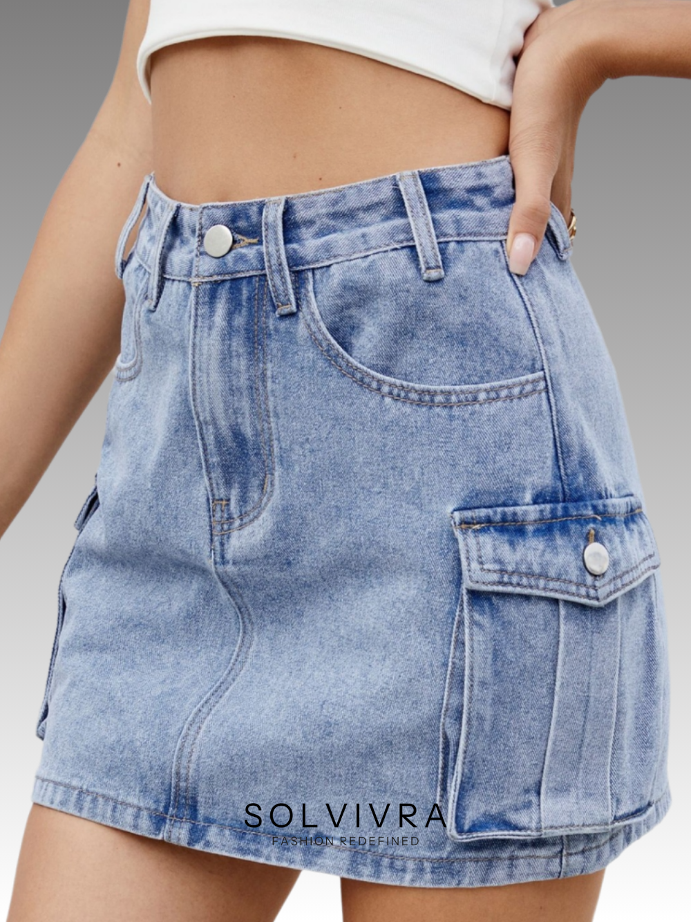 Solvivra Taschenliebe Denim Skirt