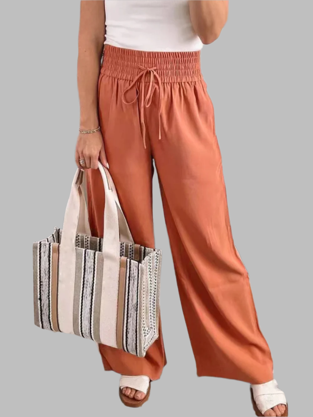 Solvivra City Sway Tie-Waist Trousers