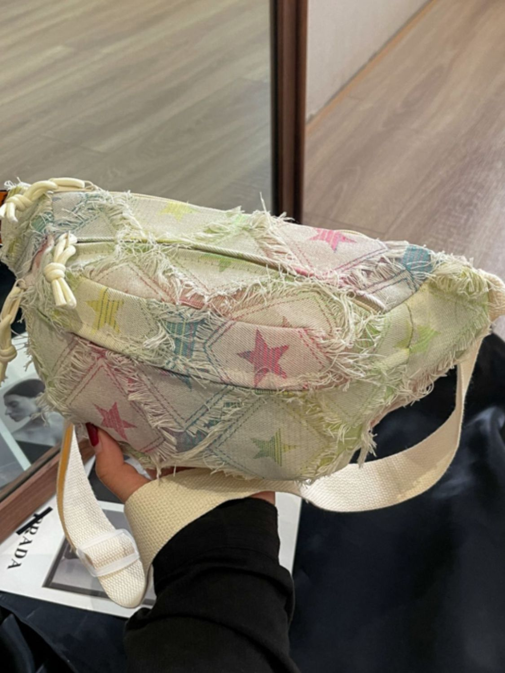 Solvivra Ink Tide Raw Edge Crossbody Bag