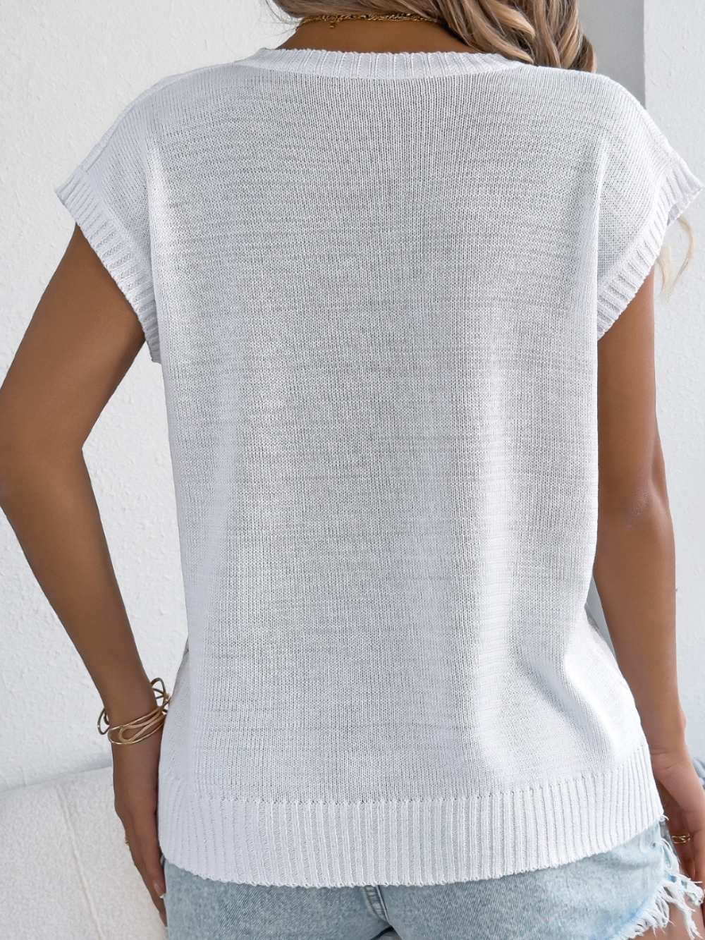 Solvivra Woven Whisper Cable-knit Top