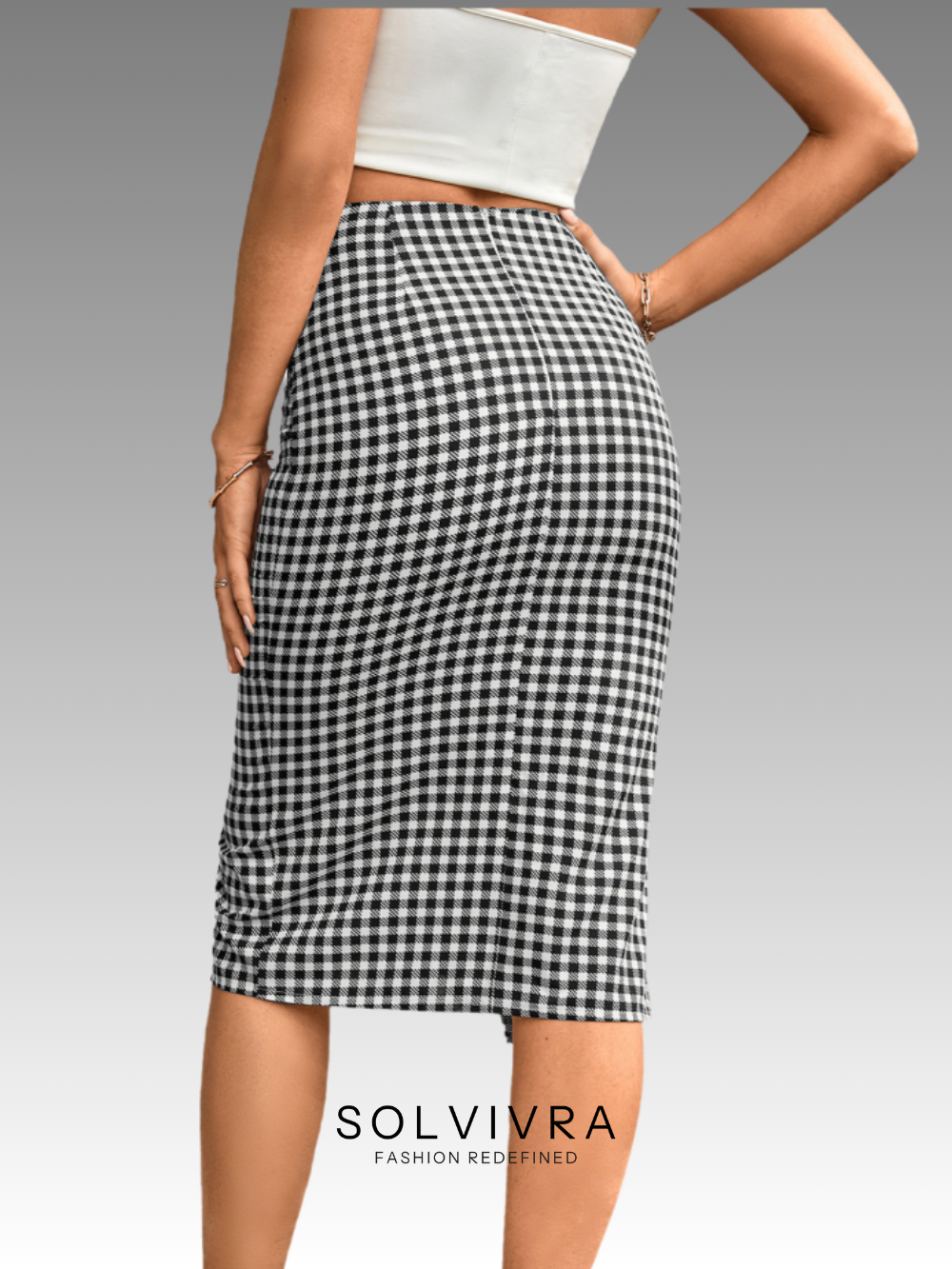 Solvivra Slit Agenda Midi Skirt