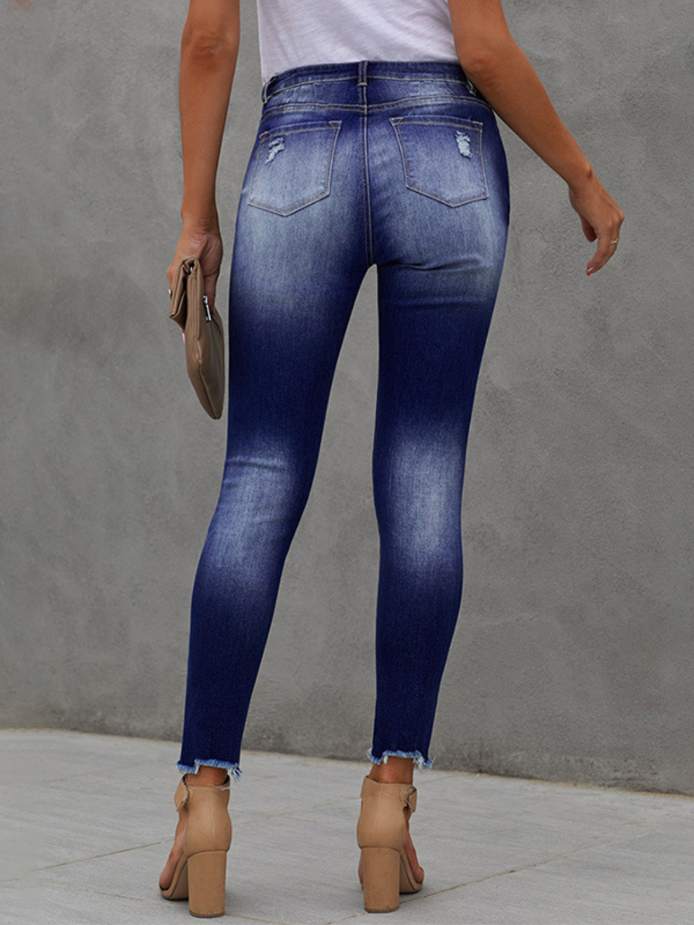 Solvivra Worn Edge High Rise Crops