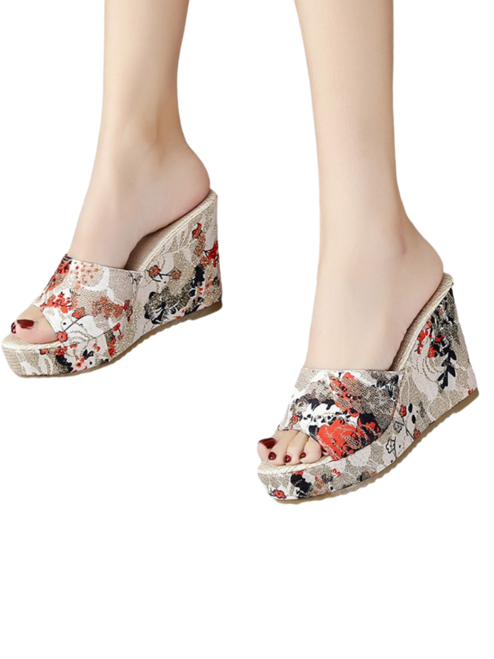 Solvivra Pastel Peaks Wedge Sandals