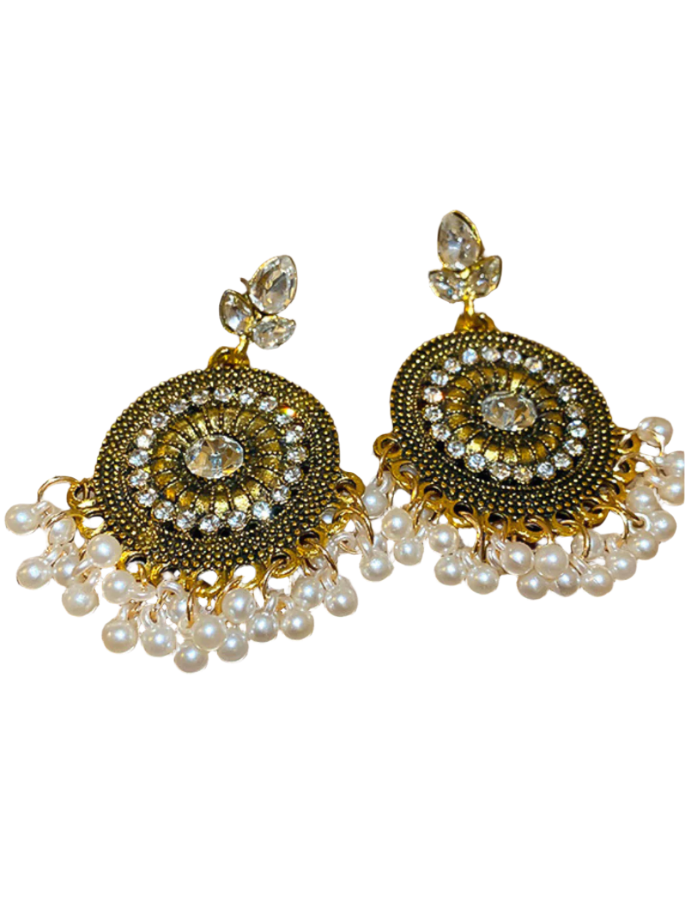 Solvivra Dazzle Drop Rhinestone Earrings