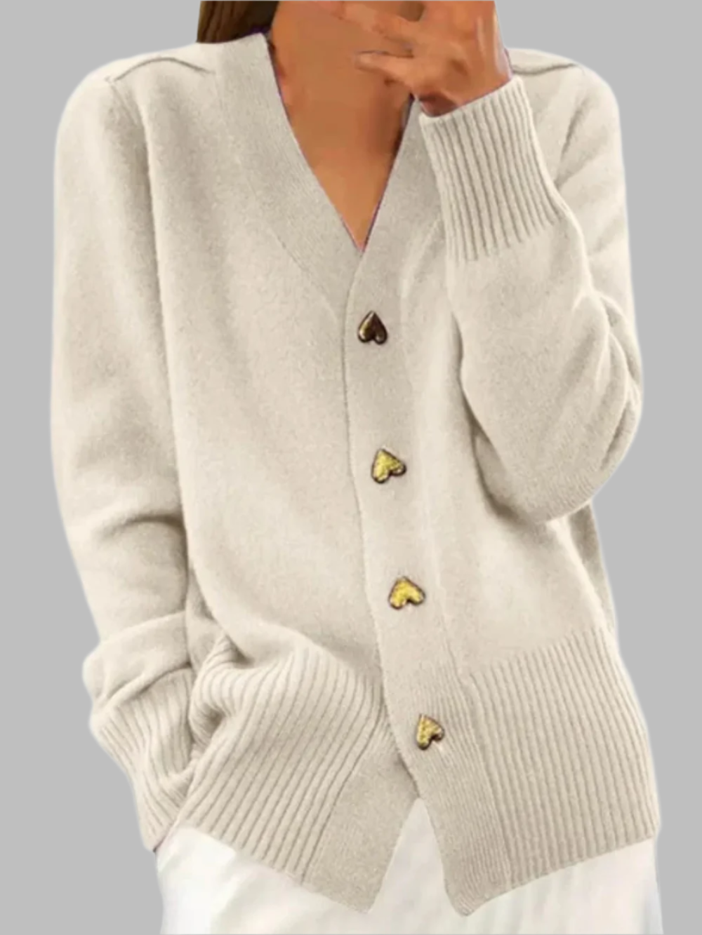 Solvivra LoveLoop Button Cardigan