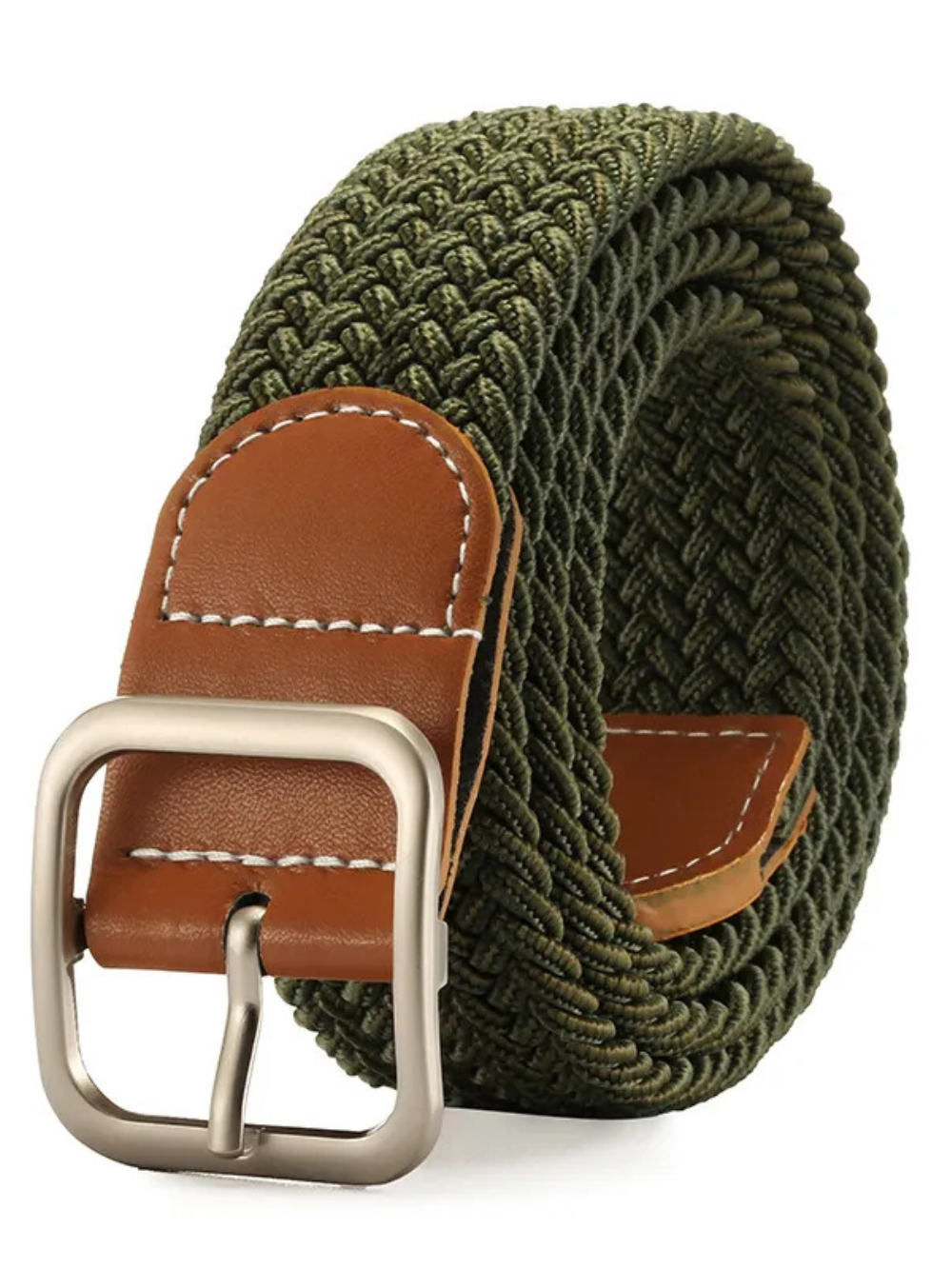 Solvivra Square Chic Braided Canvas Belt