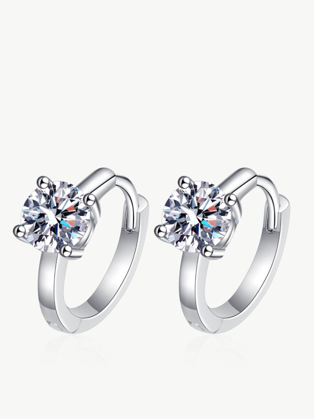 Solvivra Crystal Cuff Moissanite Earring