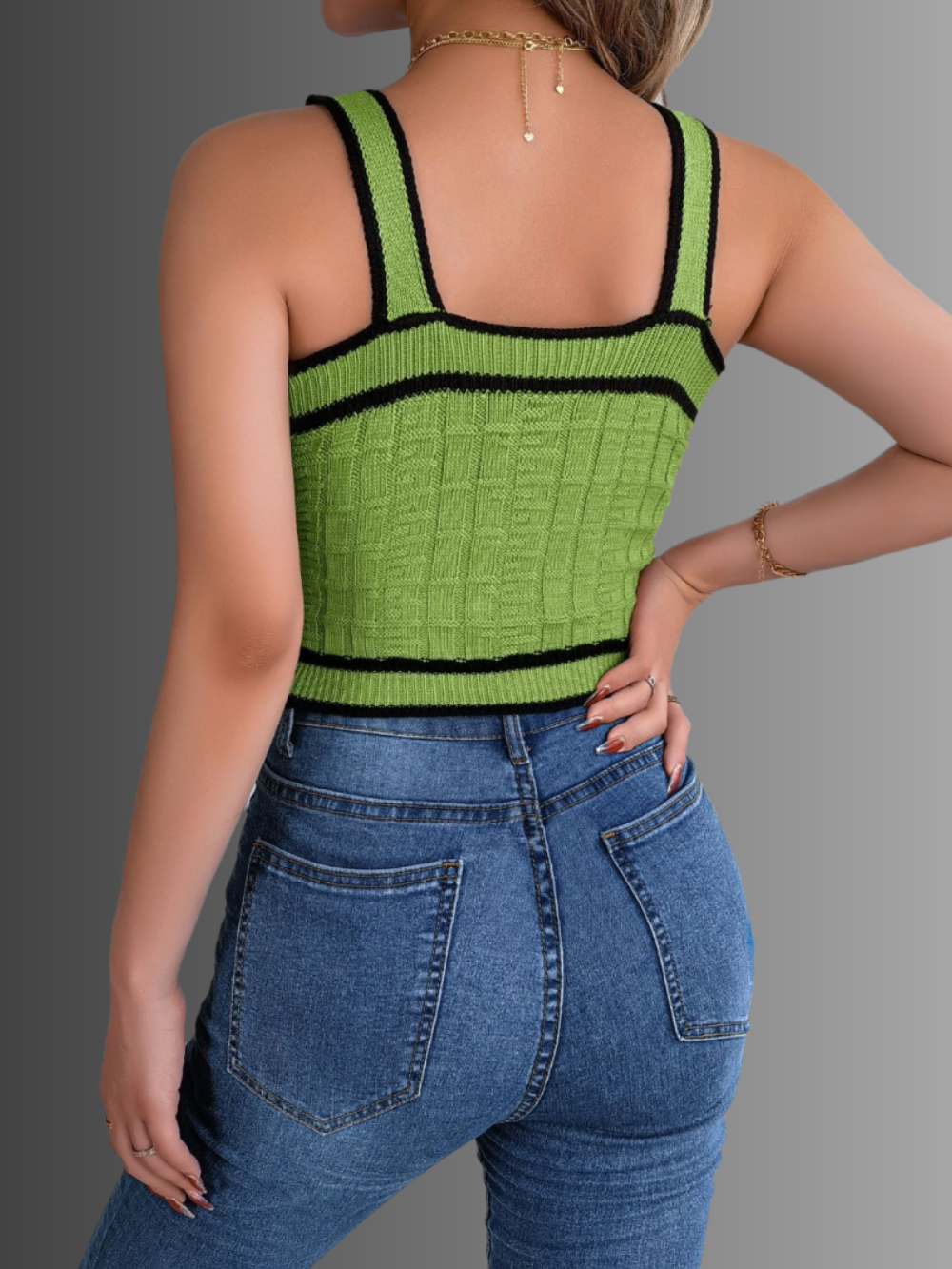 Solvivra Knit Happens Cropped Cami Top